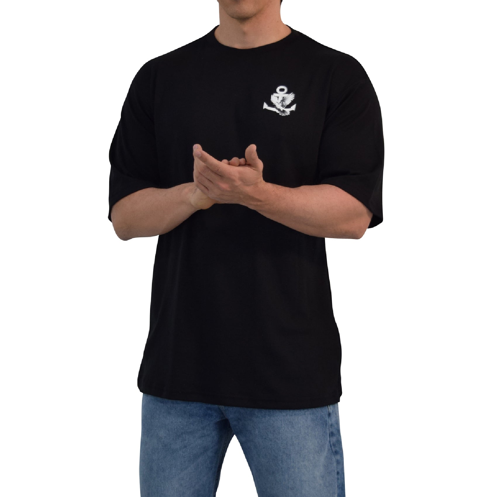 Playera Oversized Freedom Pigeon Black