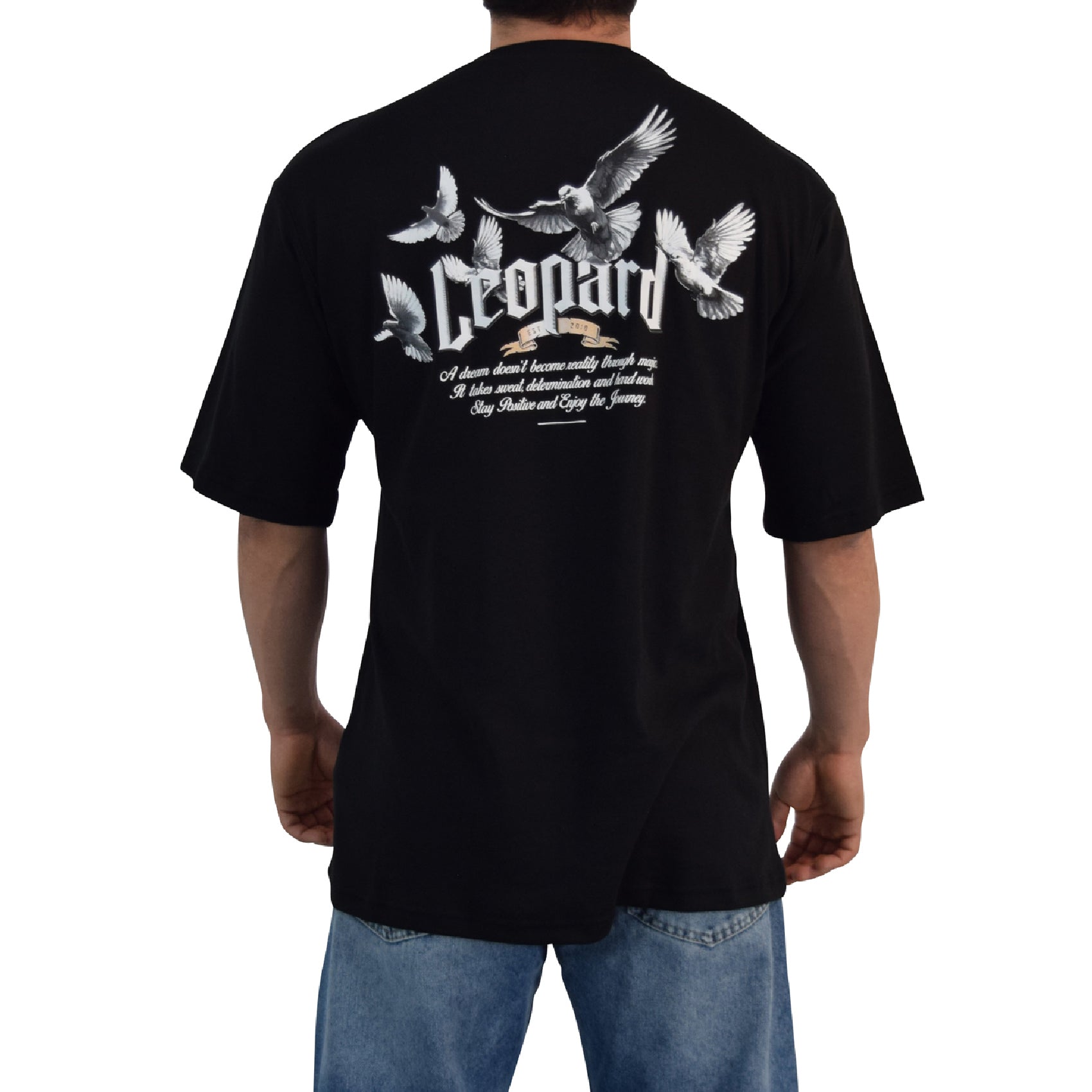 Playera Oversized Freedom Pigeon Black