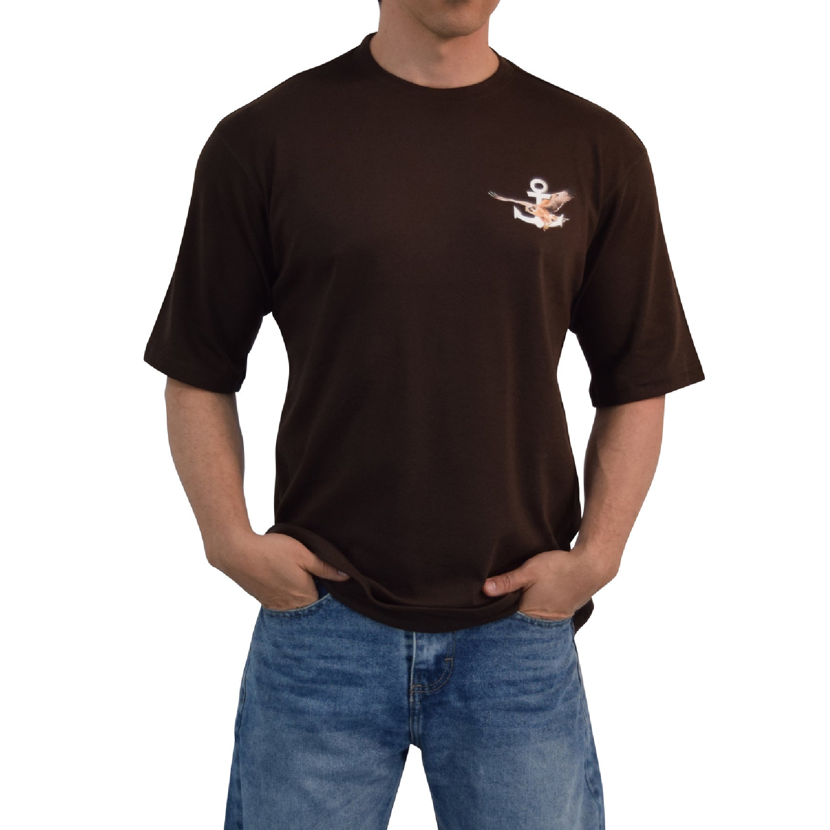 Playera Oversized Freedom Hawks Brown