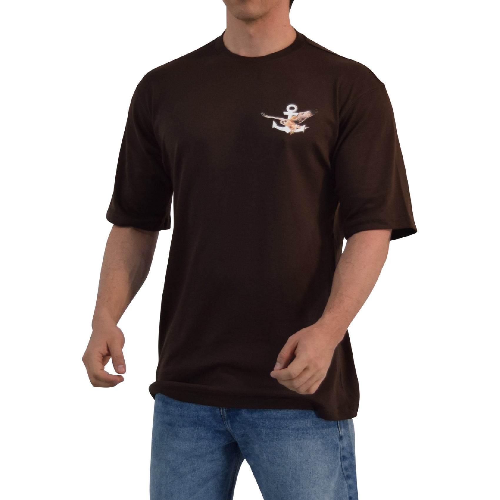 Playera Oversized Freedom Hawks Brown