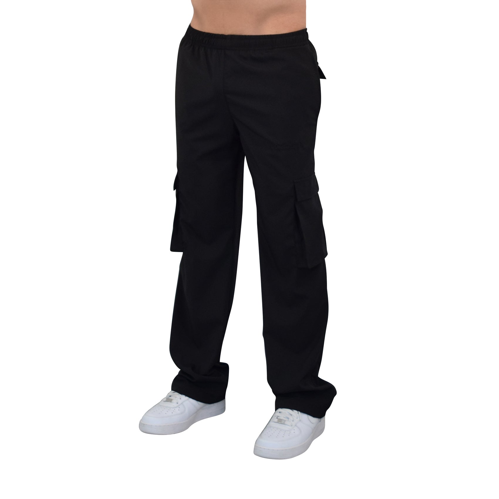 Parachute Cargo Track Pants Trouser Black