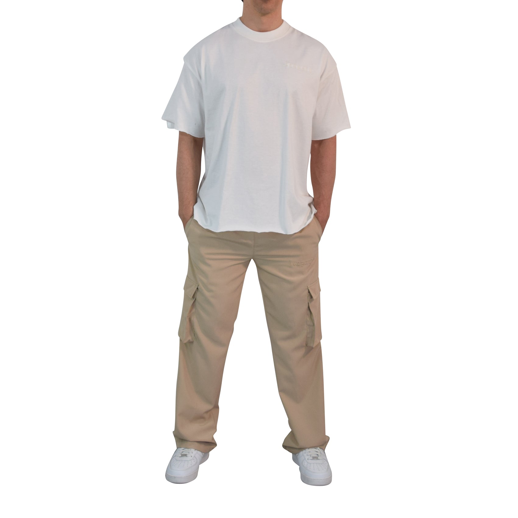 Parachute Cargo Track Pants Trouser Sand