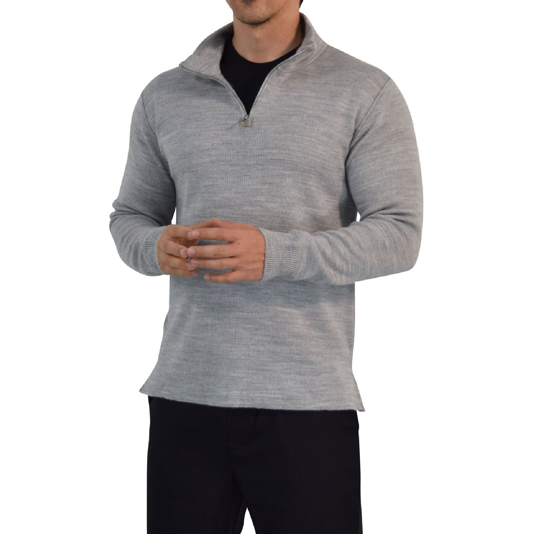 Roll Neck Sweater Light Gray