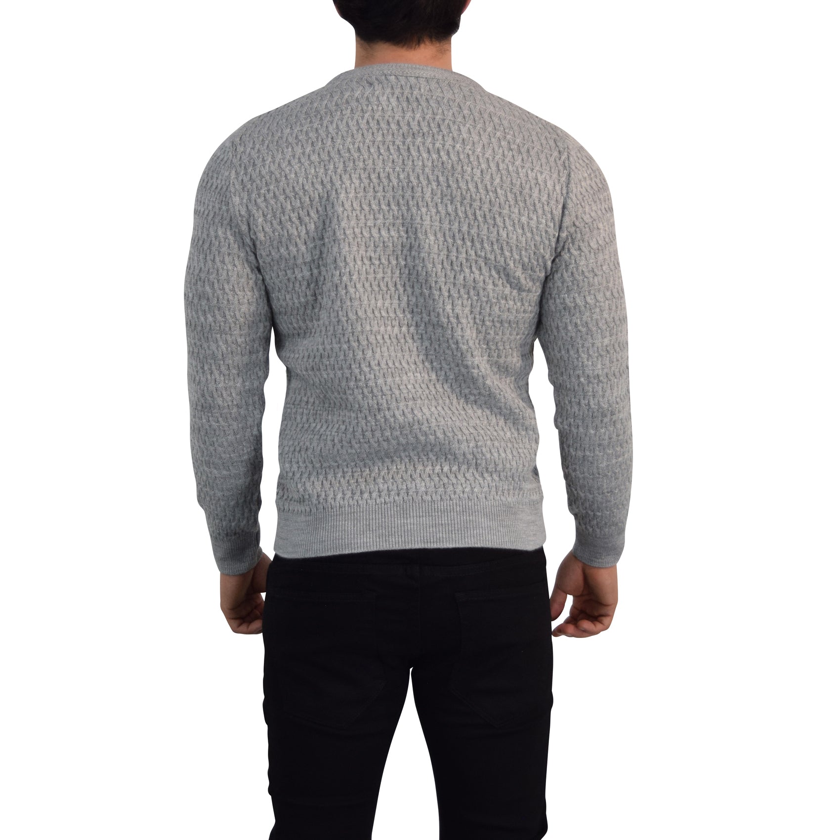 Crewneck Textured Sweater Pearl Gray