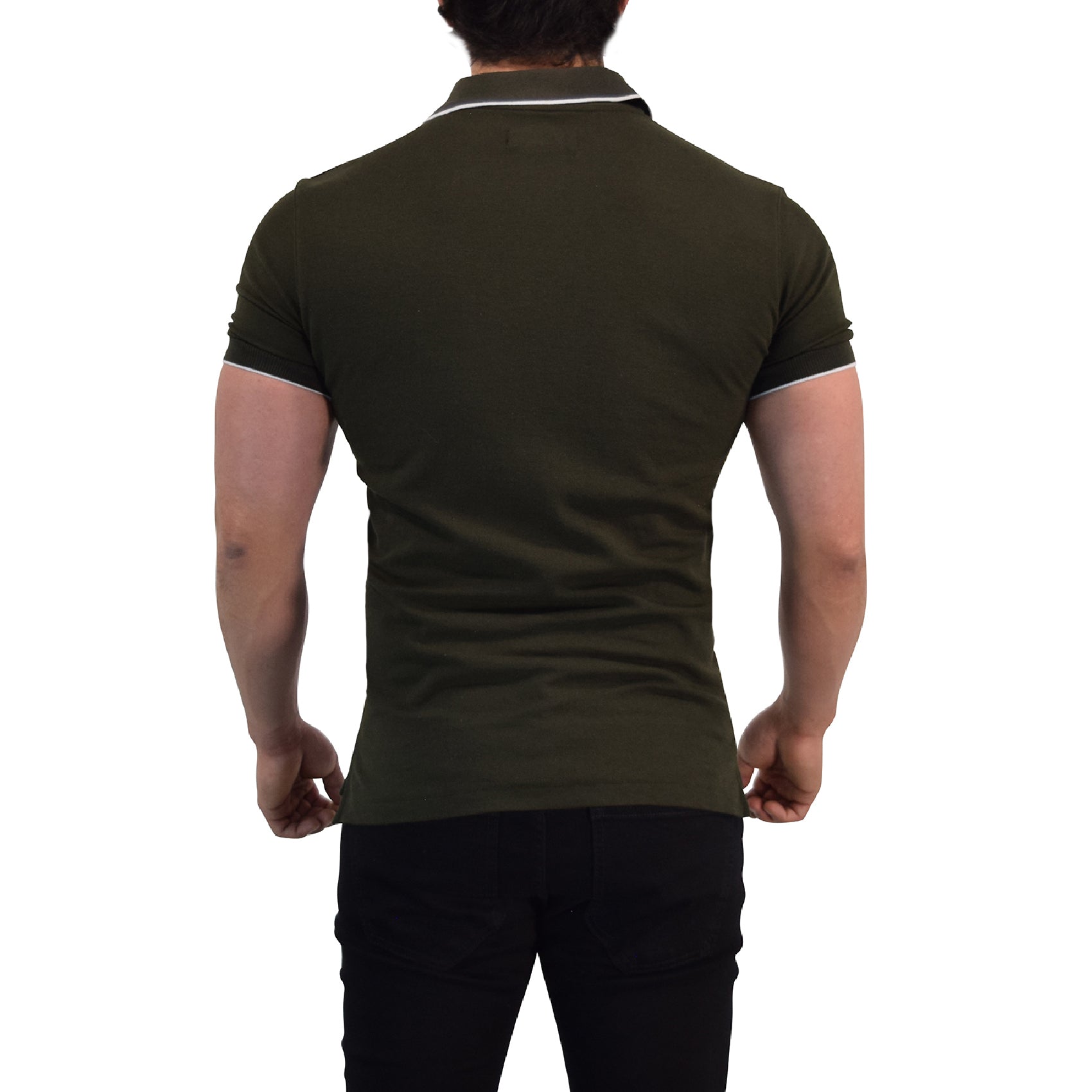 Zipped Short Sleeve Polo Full Black