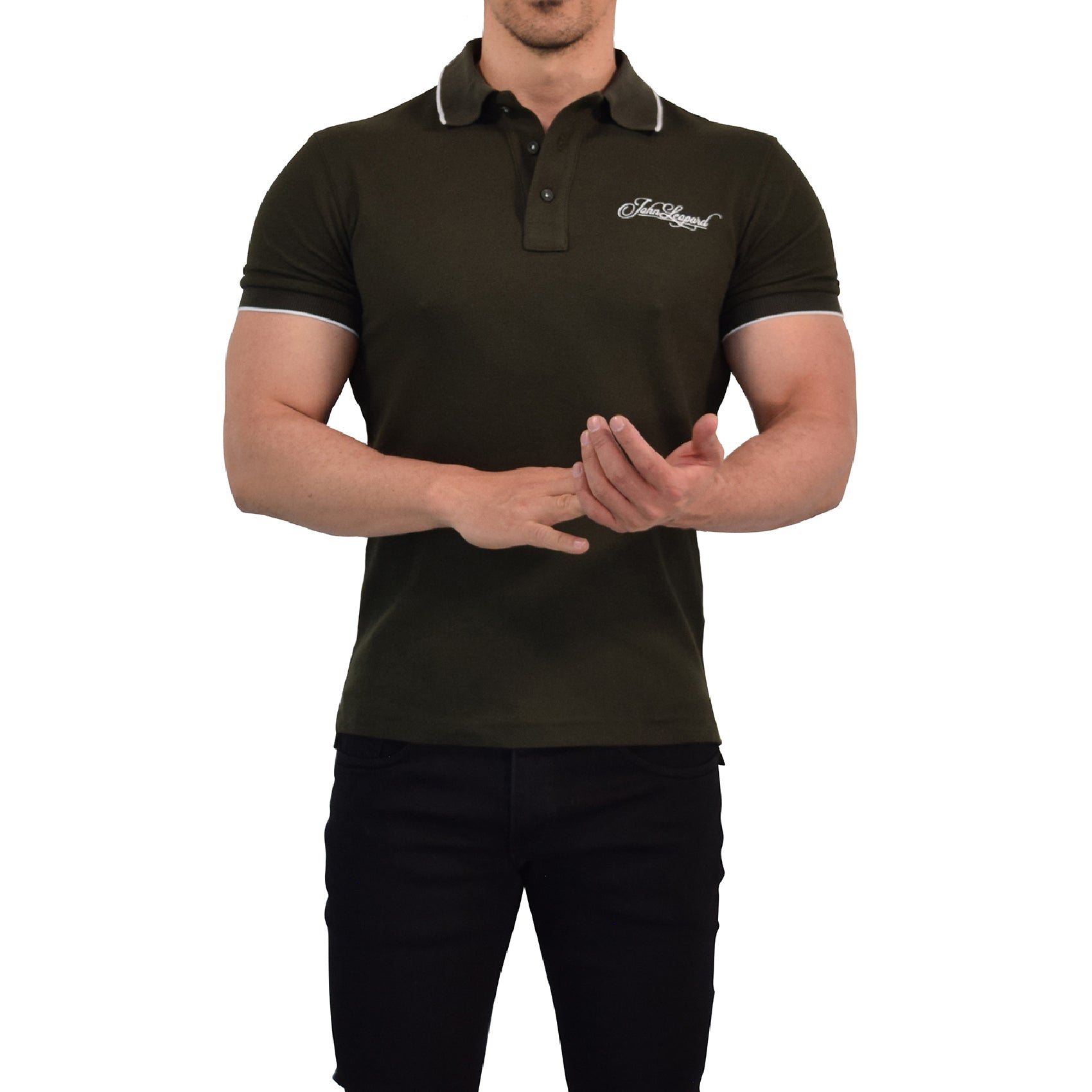 Zipped Short Sleeve Polo Full Black