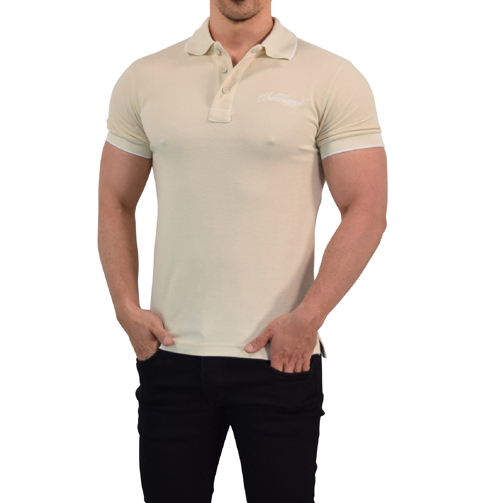 Zipped Short Sleeve Polo Full Black