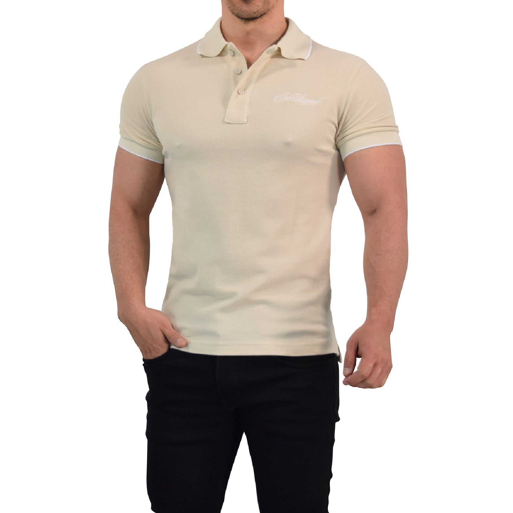 Zipped Short Sleeve Polo Full Black