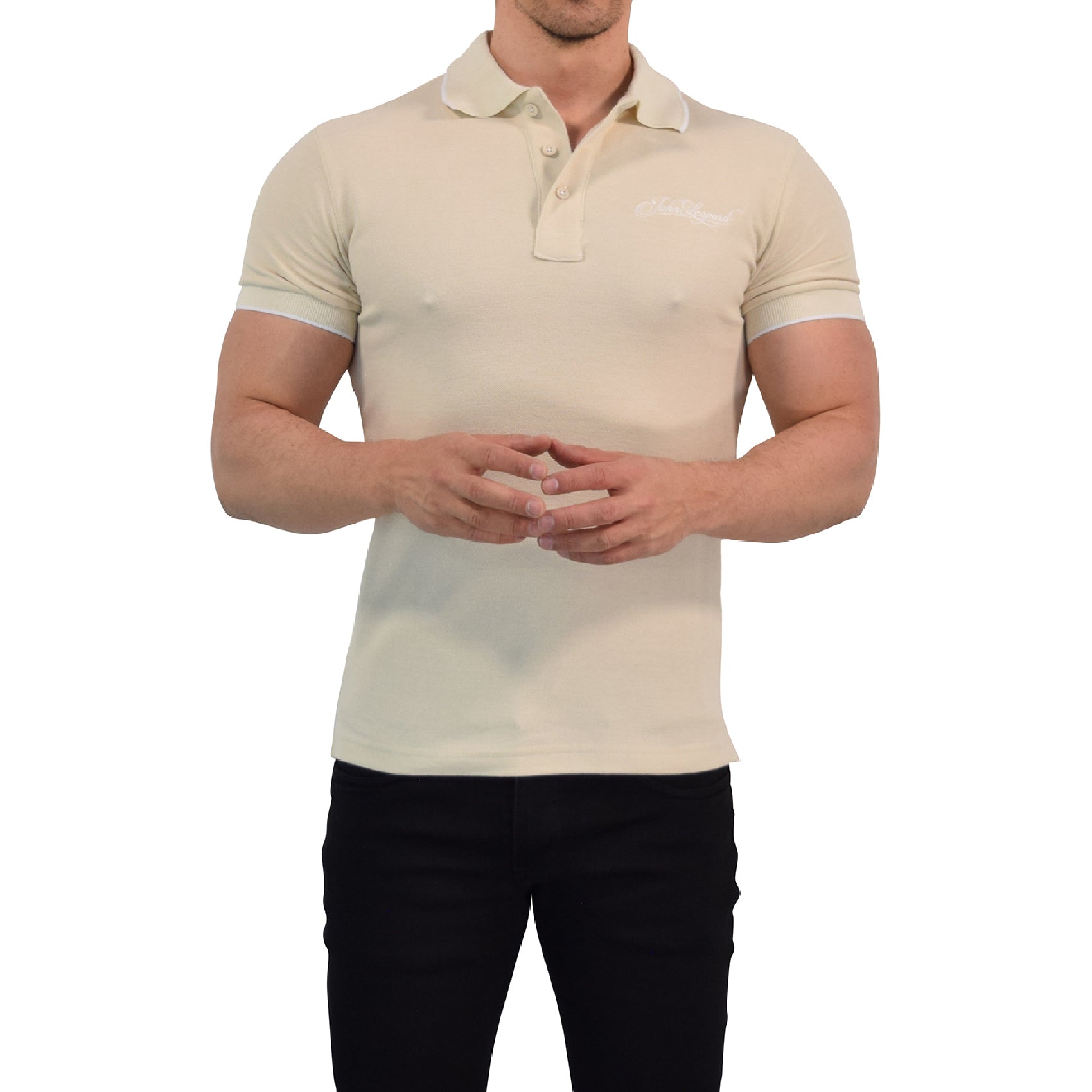 Zipped Short Sleeve Polo Full Black