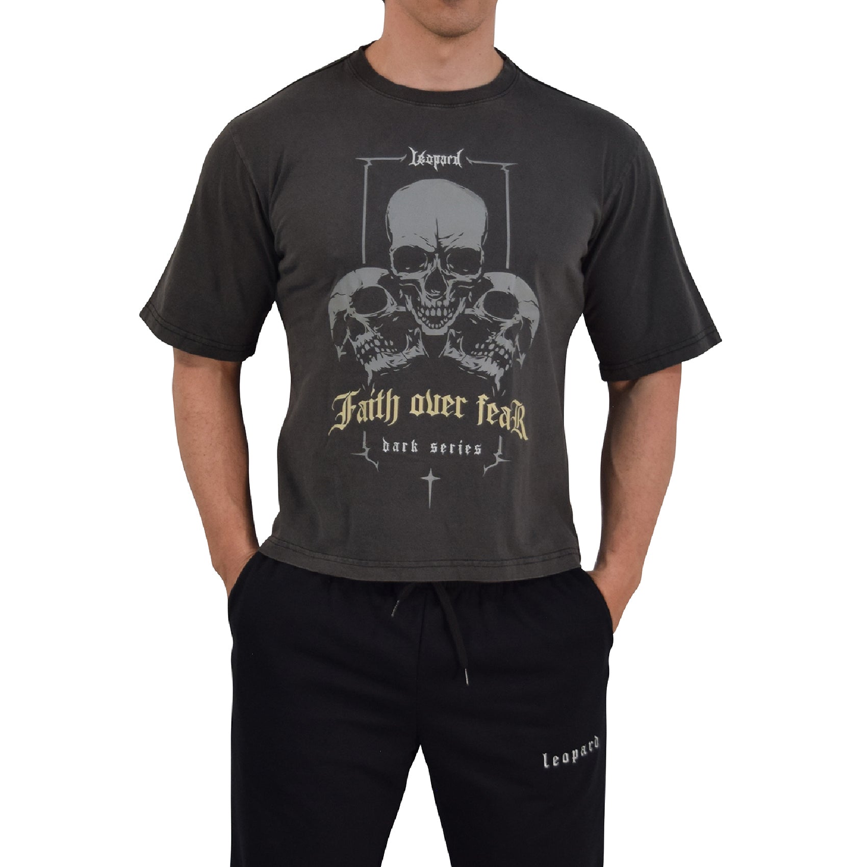Playera Boxy | Oversized Fit Dark Series Faith Over Fear Pigment