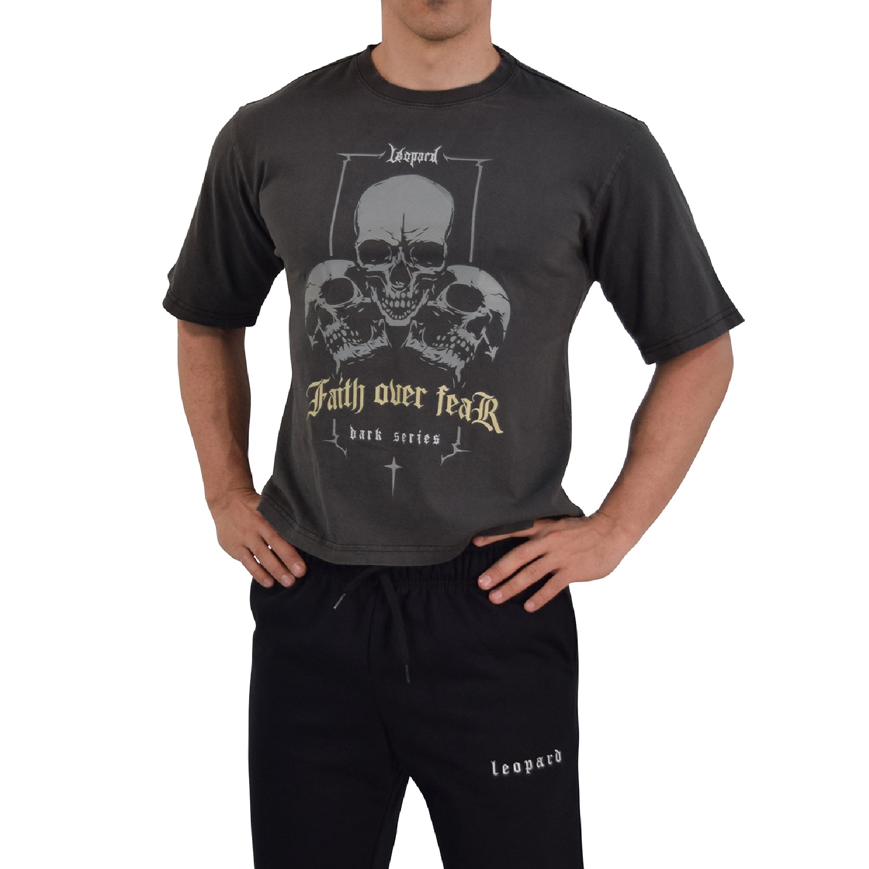 Playera Boxy | Oversized Fit Dark Series Faith Over Fear Pigment