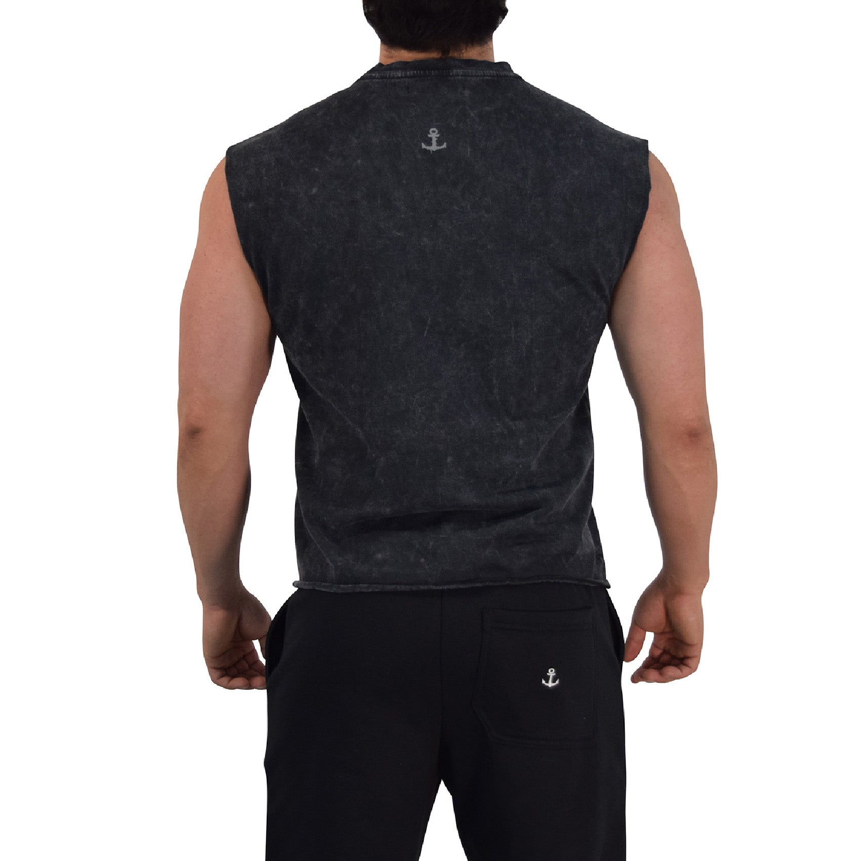 Playera Sleeveless Boxy | Oversized Fit Dark Series Leopard Acid Wash