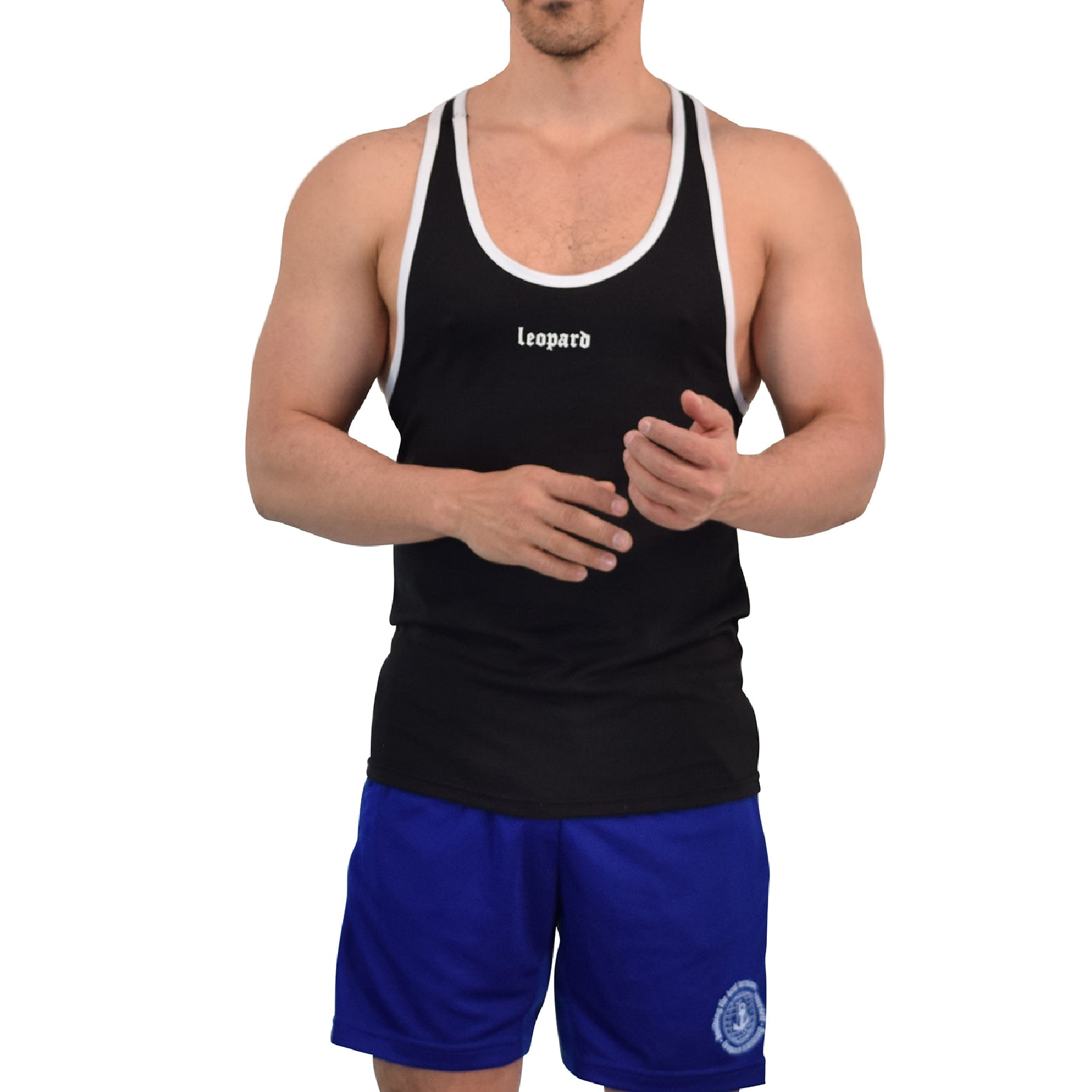 Stringer Tank Powerhouse Black 3D Logo White