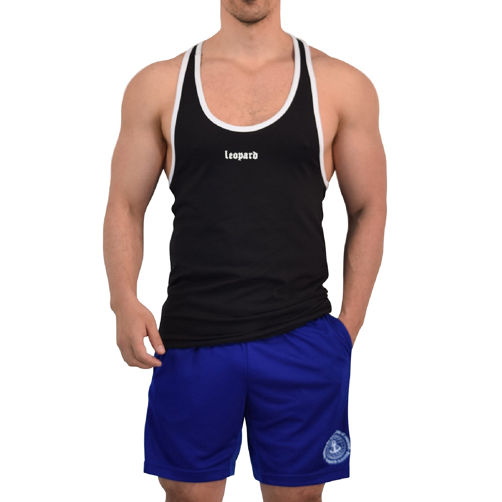 Stringer Tank Powerhouse Black 3D Logo White