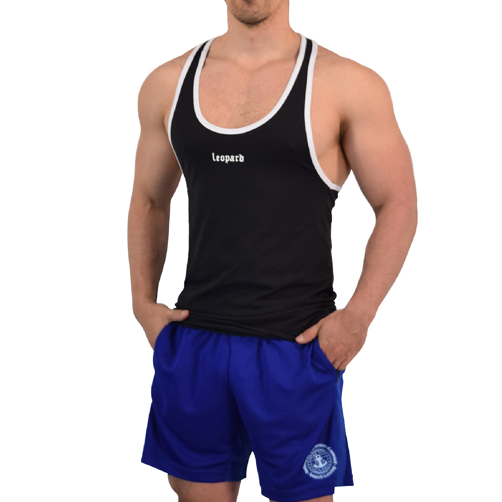 Stringer Tank Powerhouse Black 3D Logo White