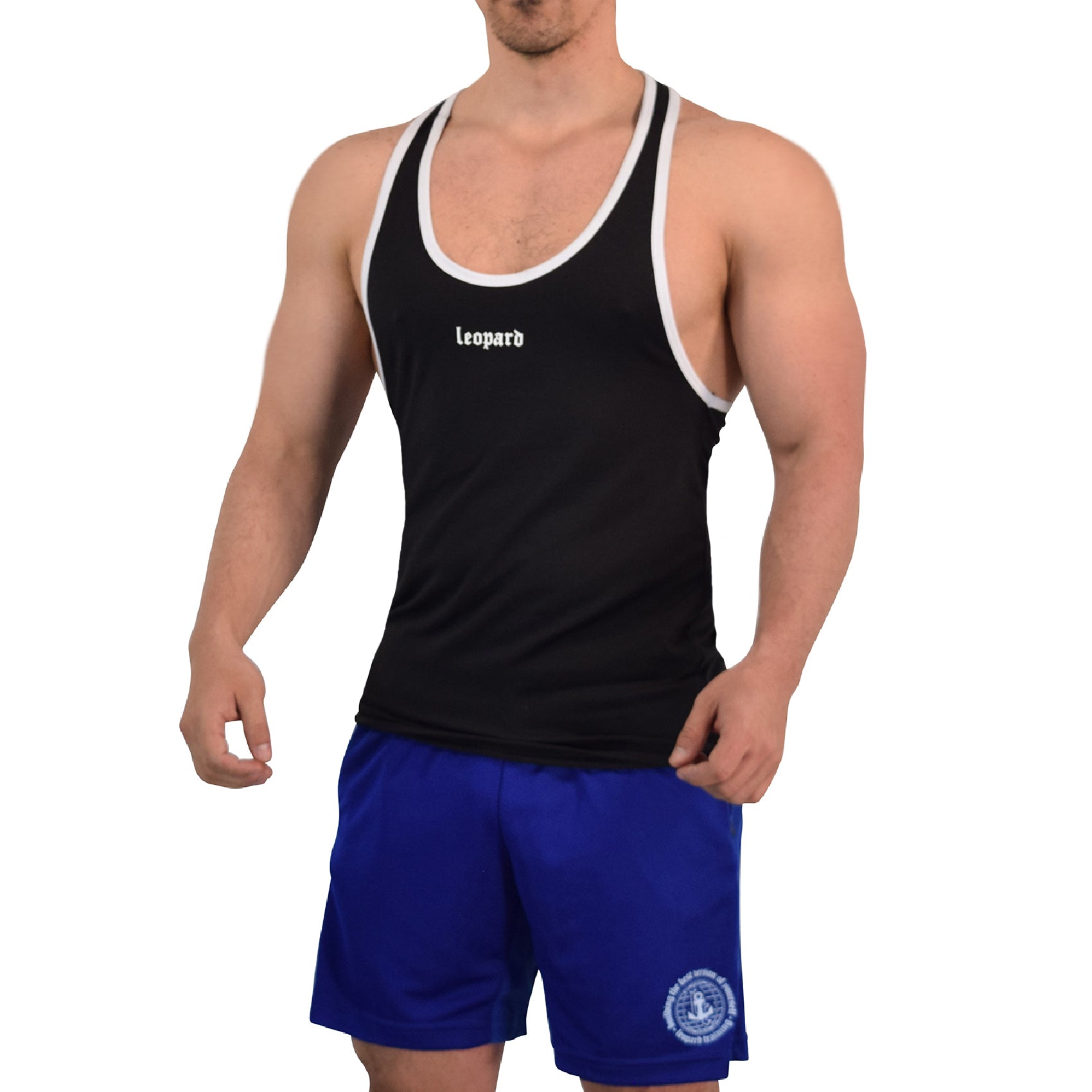 Stringer Tank Powerhouse Black 3D Logo White