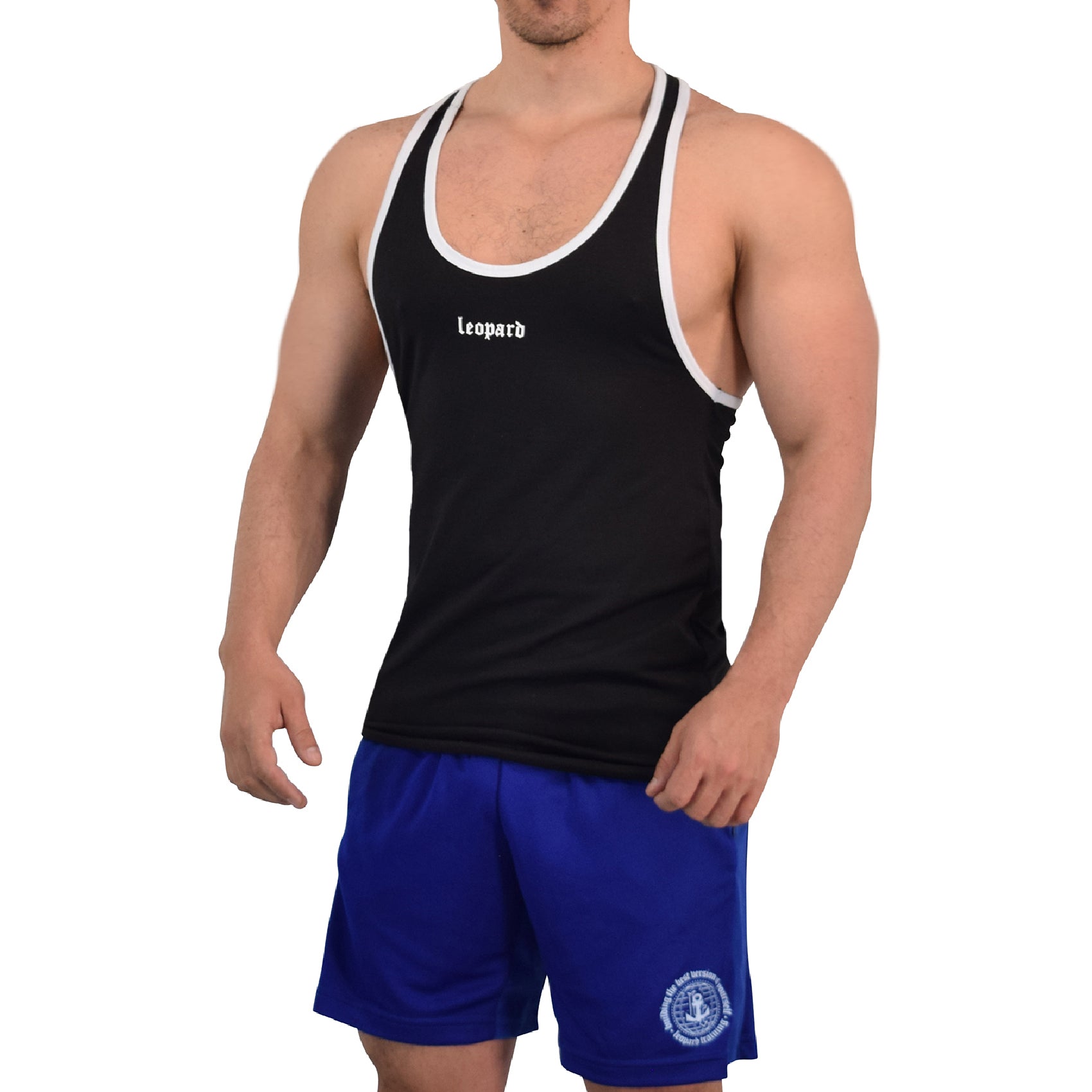 Stringer Tank Powerhouse Black 3D Logo White