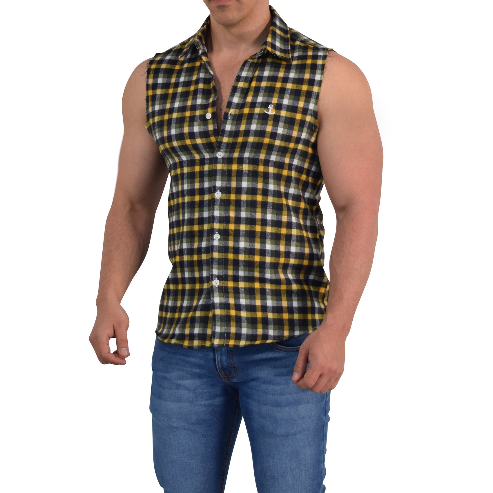 Camisa Flannel Cutoff Shirt Yellow