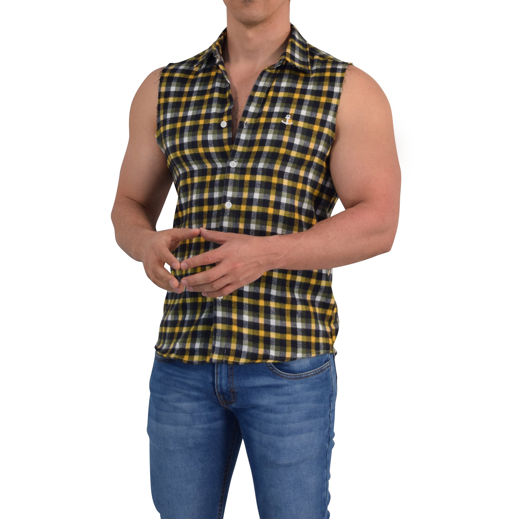 Camisa Flannel Cutoff Shirt Yellow