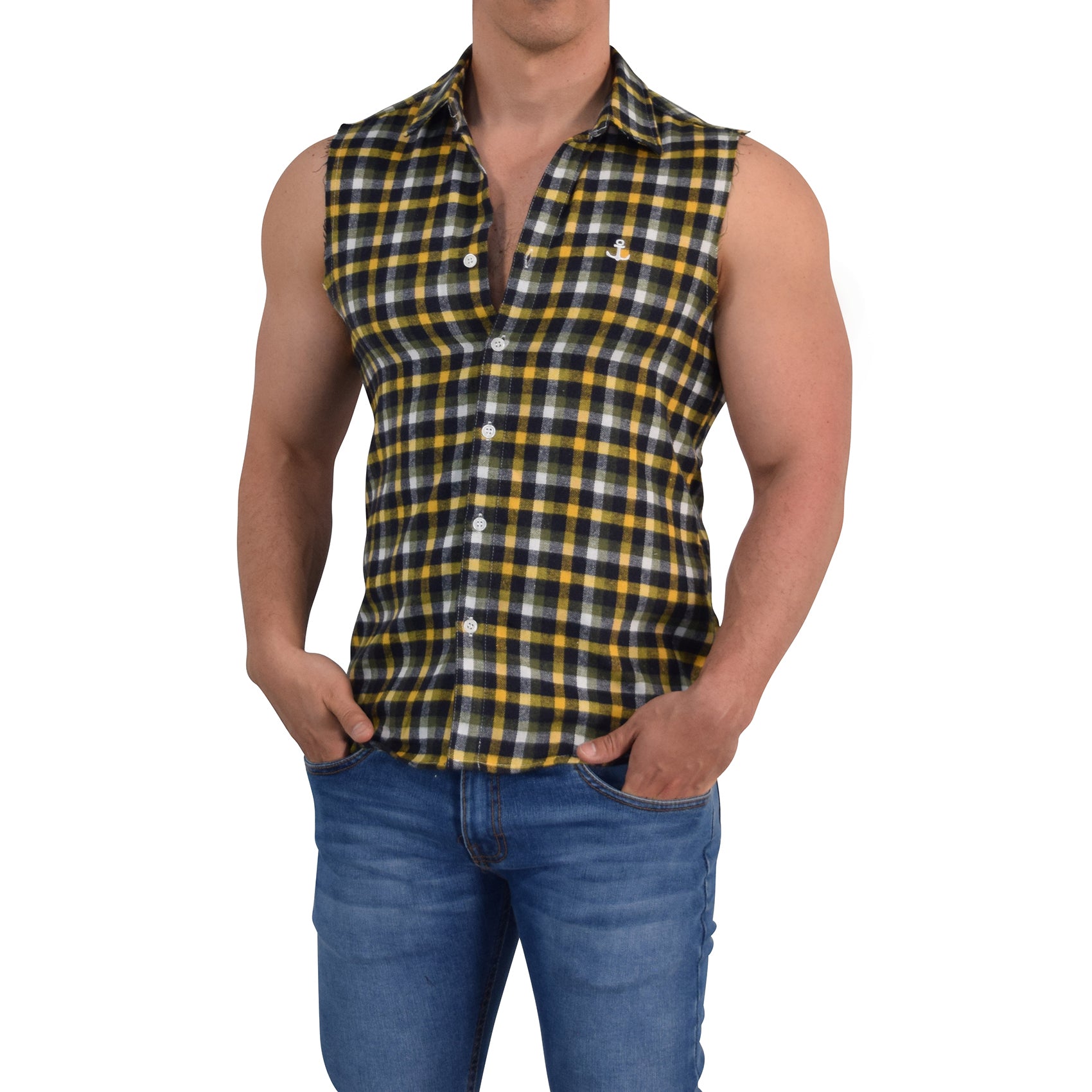 Camisa Flannel Cutoff Shirt Yellow