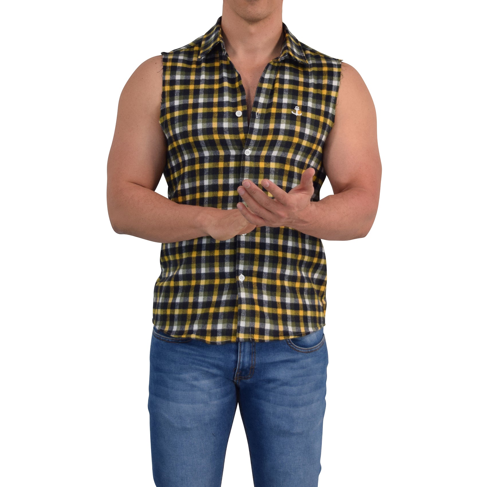 Camisa Flannel Cutoff Shirt Yellow