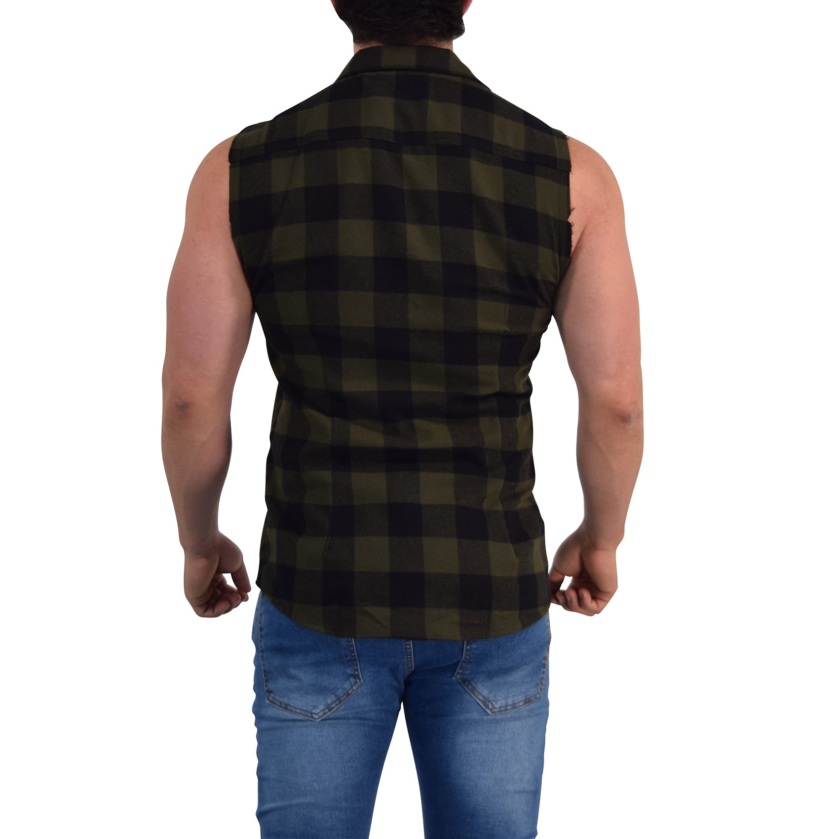 Camisa Flannel Cutoff Shirt Army Green