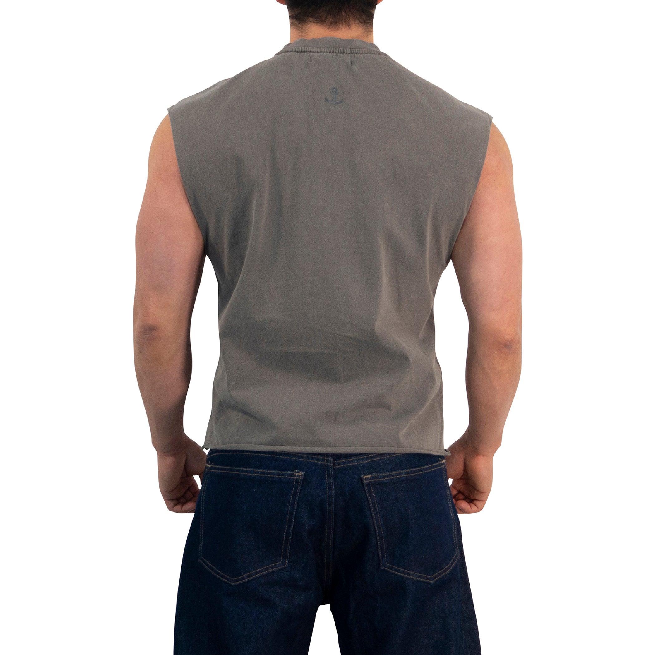 Playera Sleeveless Boxy | Oversized Fit Dark Series Leopard Pigment Green