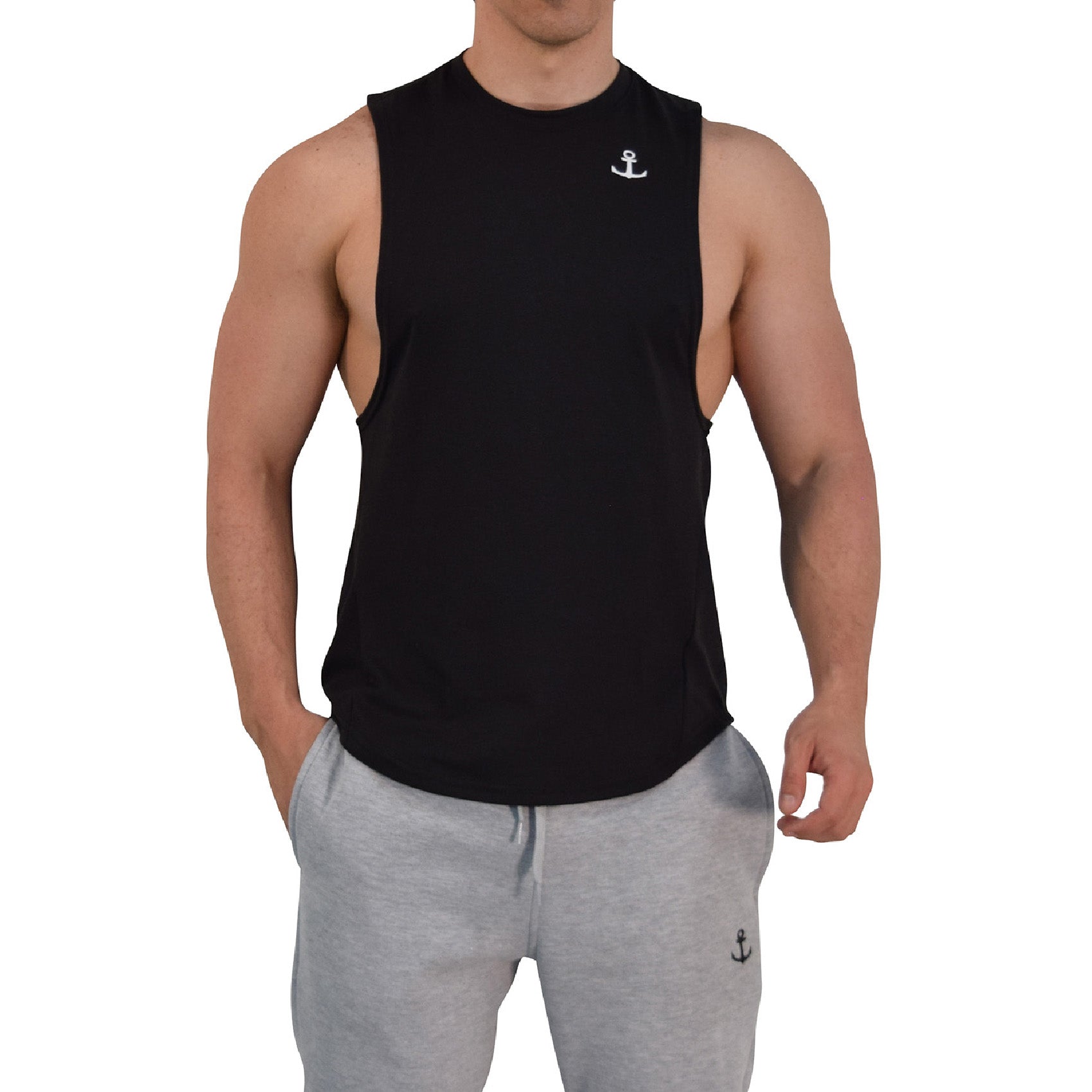 Element Sleeveless Tee Black Anchor Logo