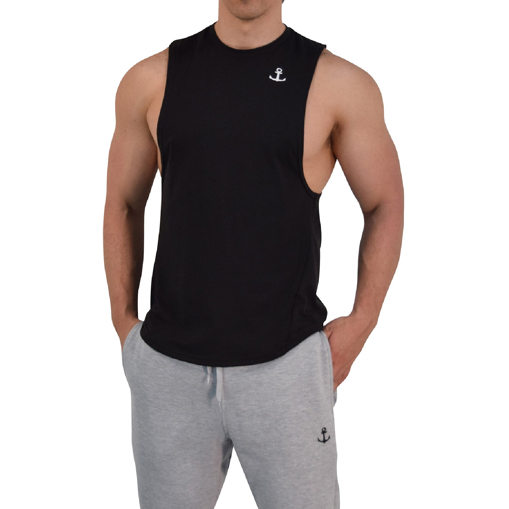 Element Sleeveless Tee Black Anchor Logo