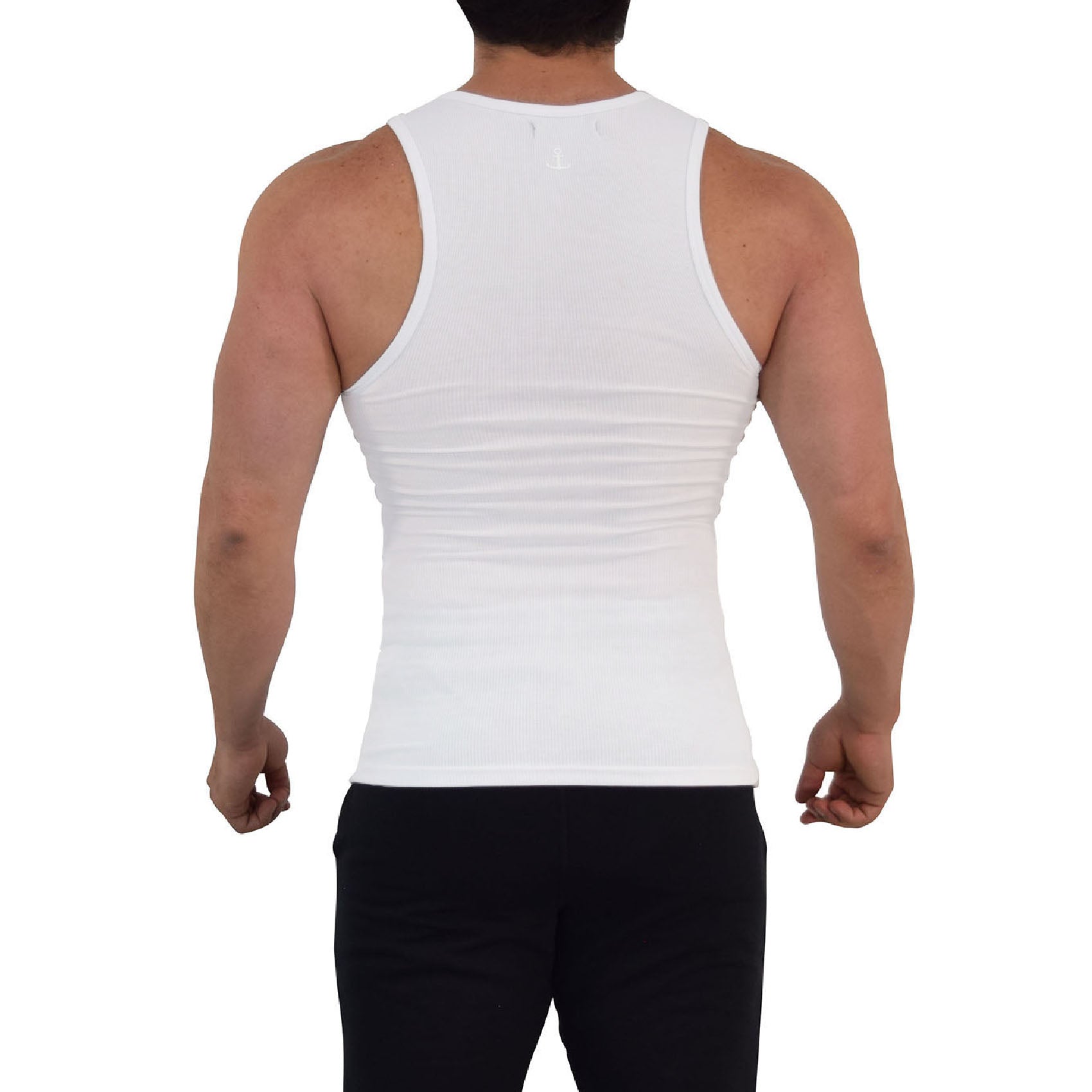 Muscle Ribbed Tank White