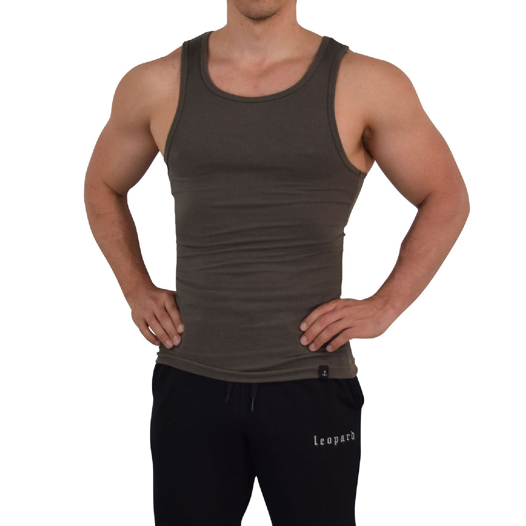 Muscle Ribbed Tank 3 Pack Black - White - Olive