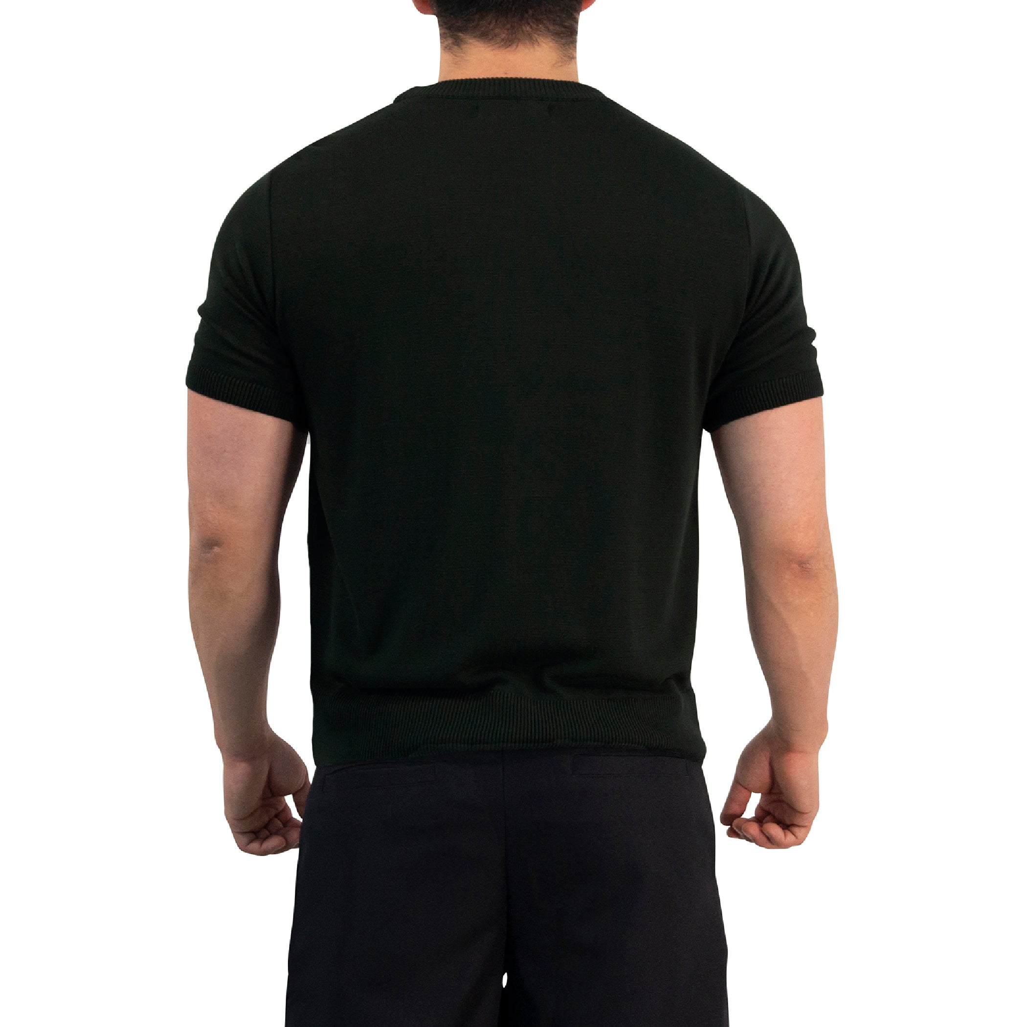 Zipped Short Sleeve Polo Full Black