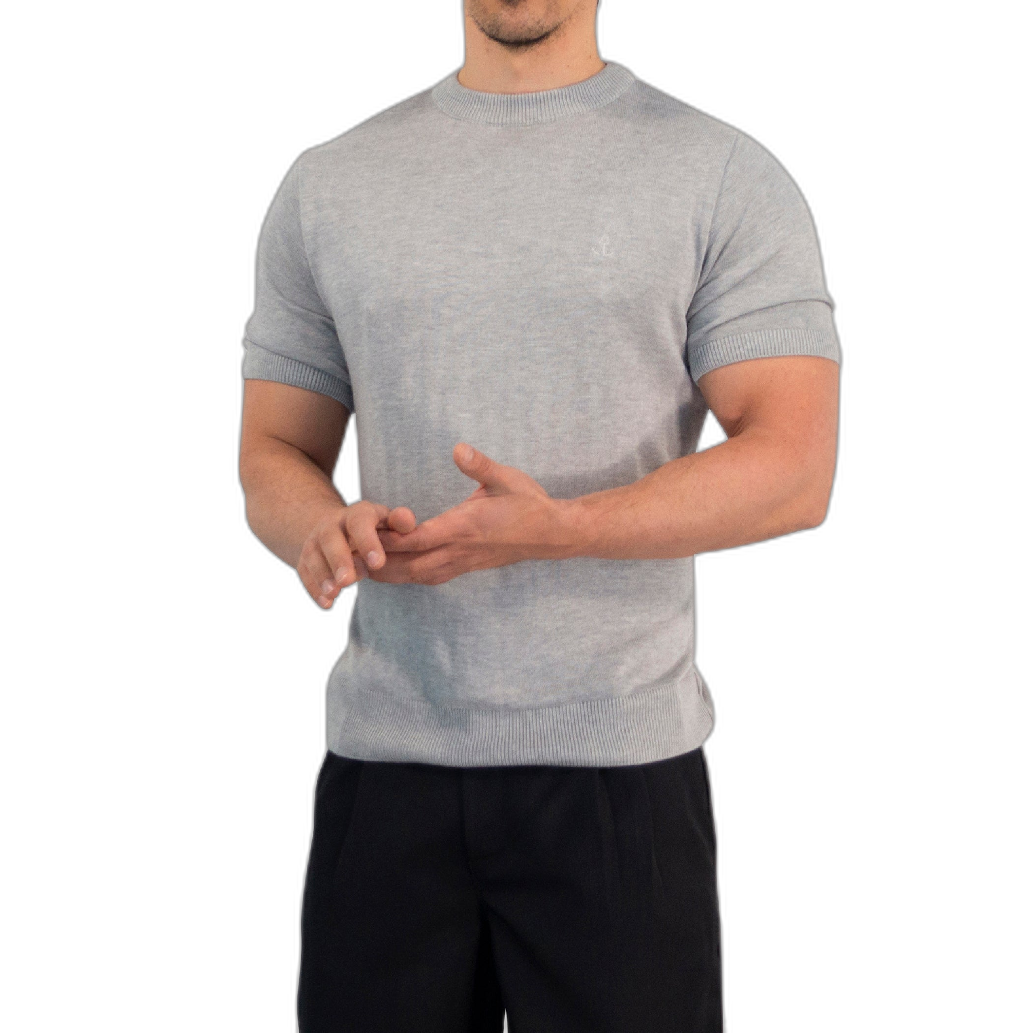 Cruise Knitted Shirt Bambú Light Gray