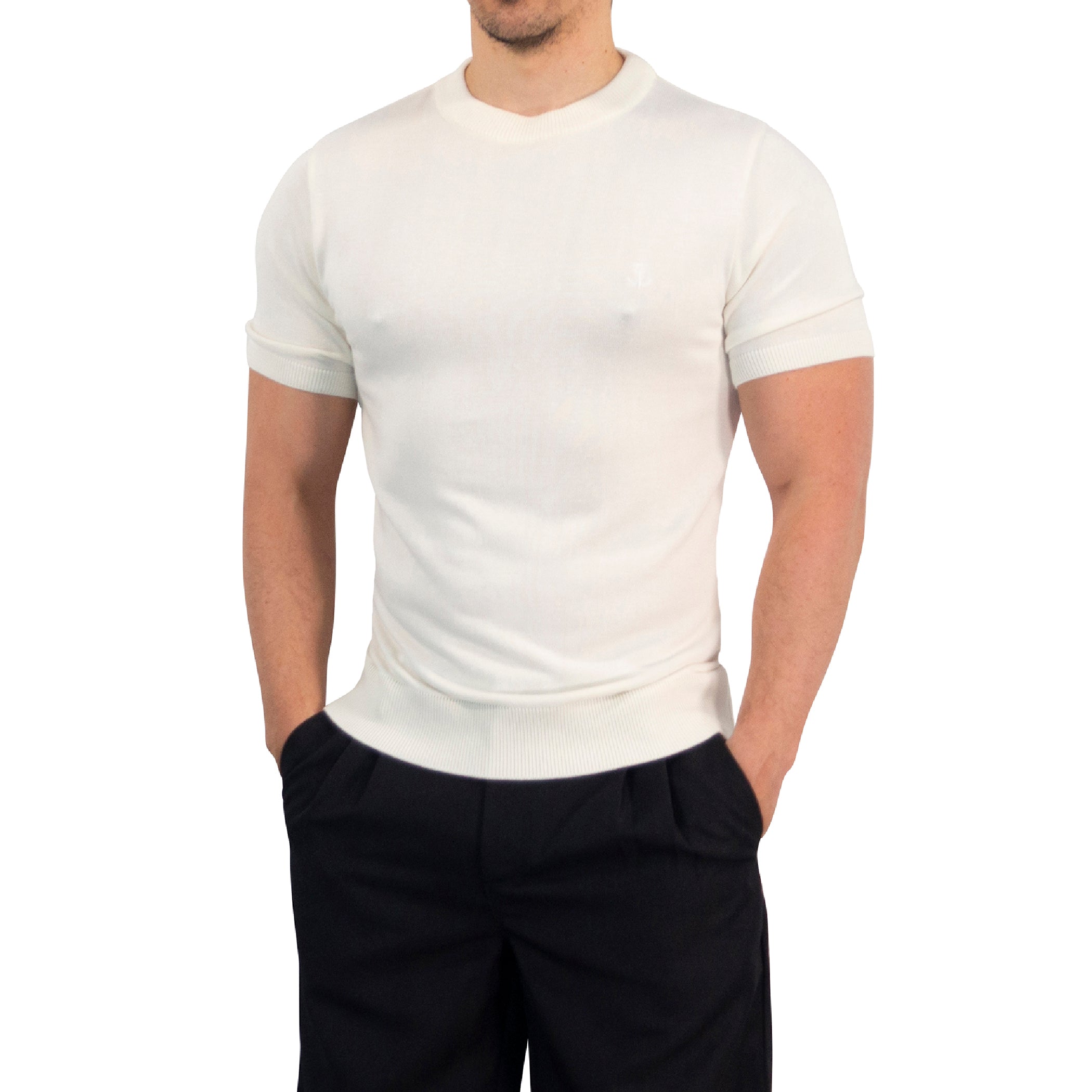 Zipped Short Sleeve Polo Full Black