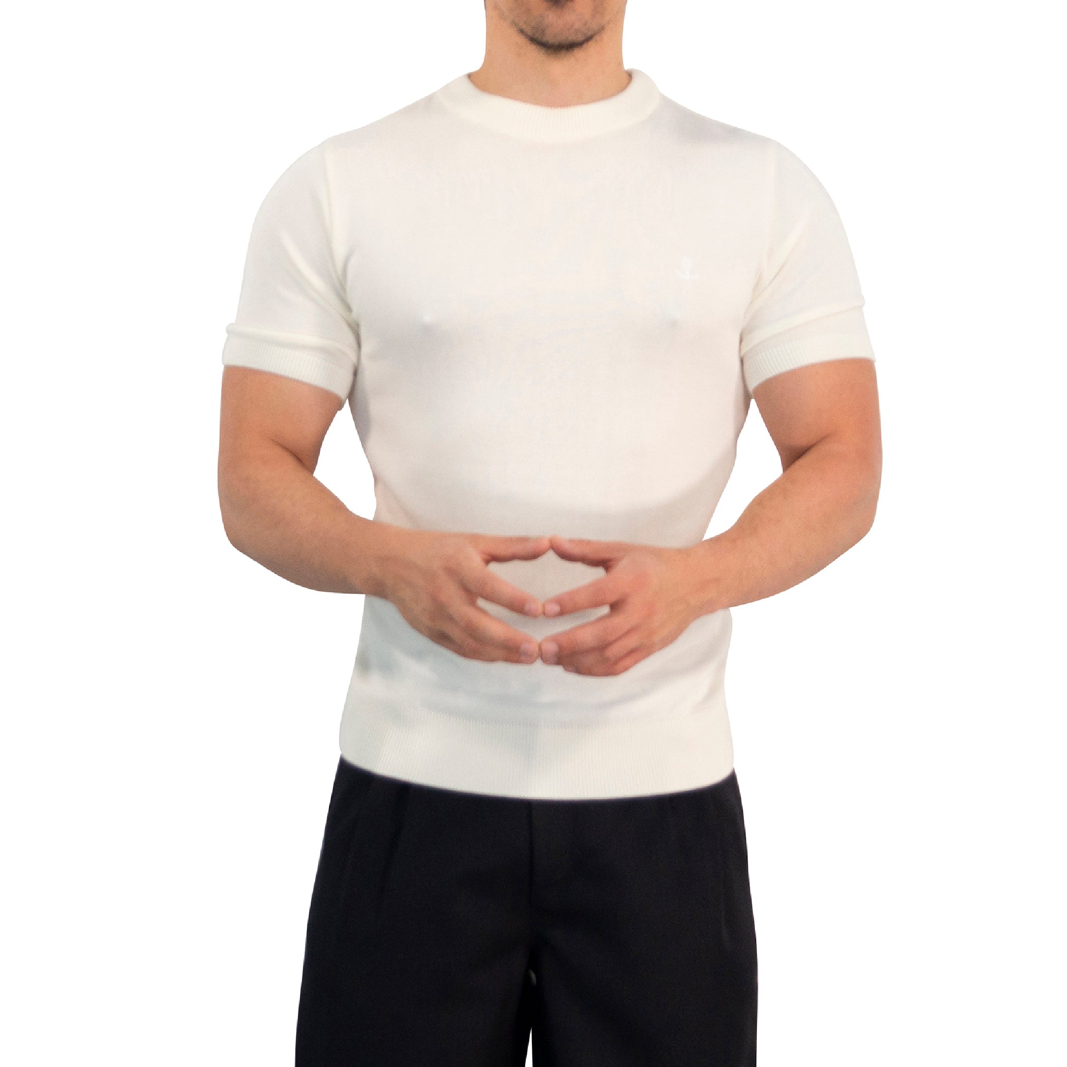 Zipped Short Sleeve Polo Full Black