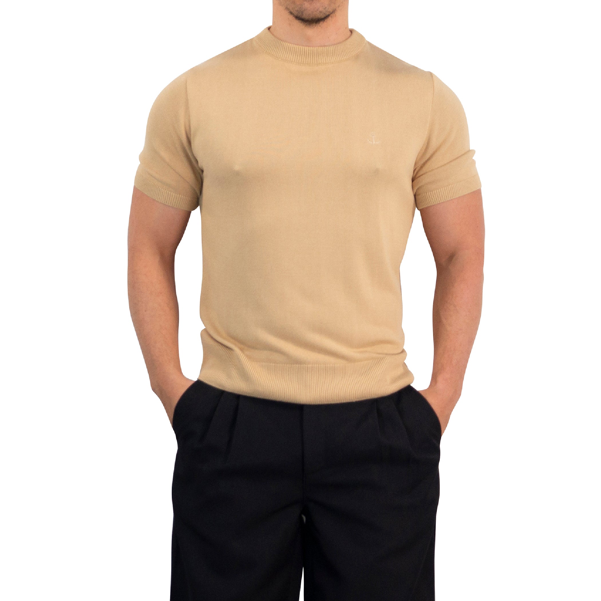 Zipped Short Sleeve Polo Full Black