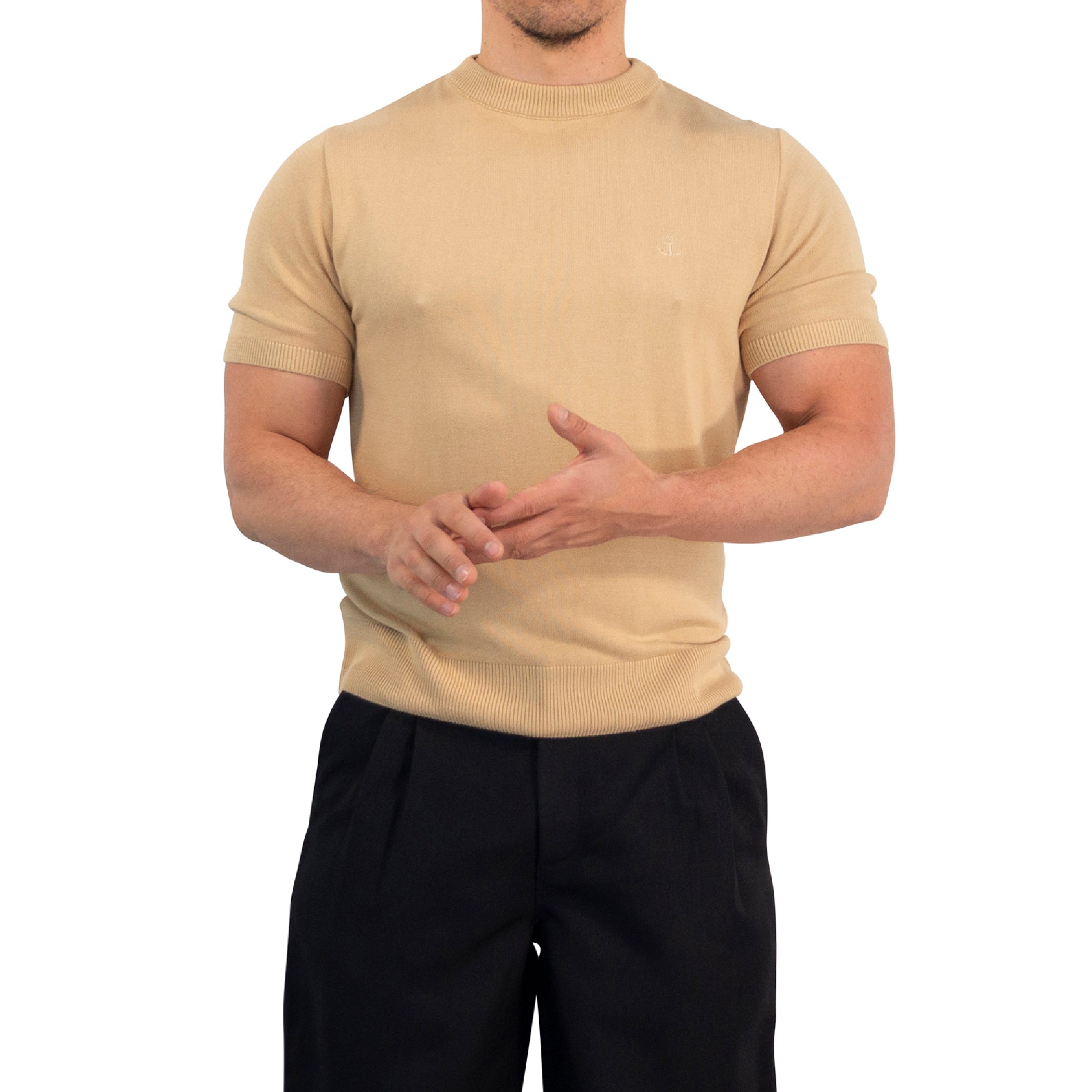 Zipped Short Sleeve Polo Full Black