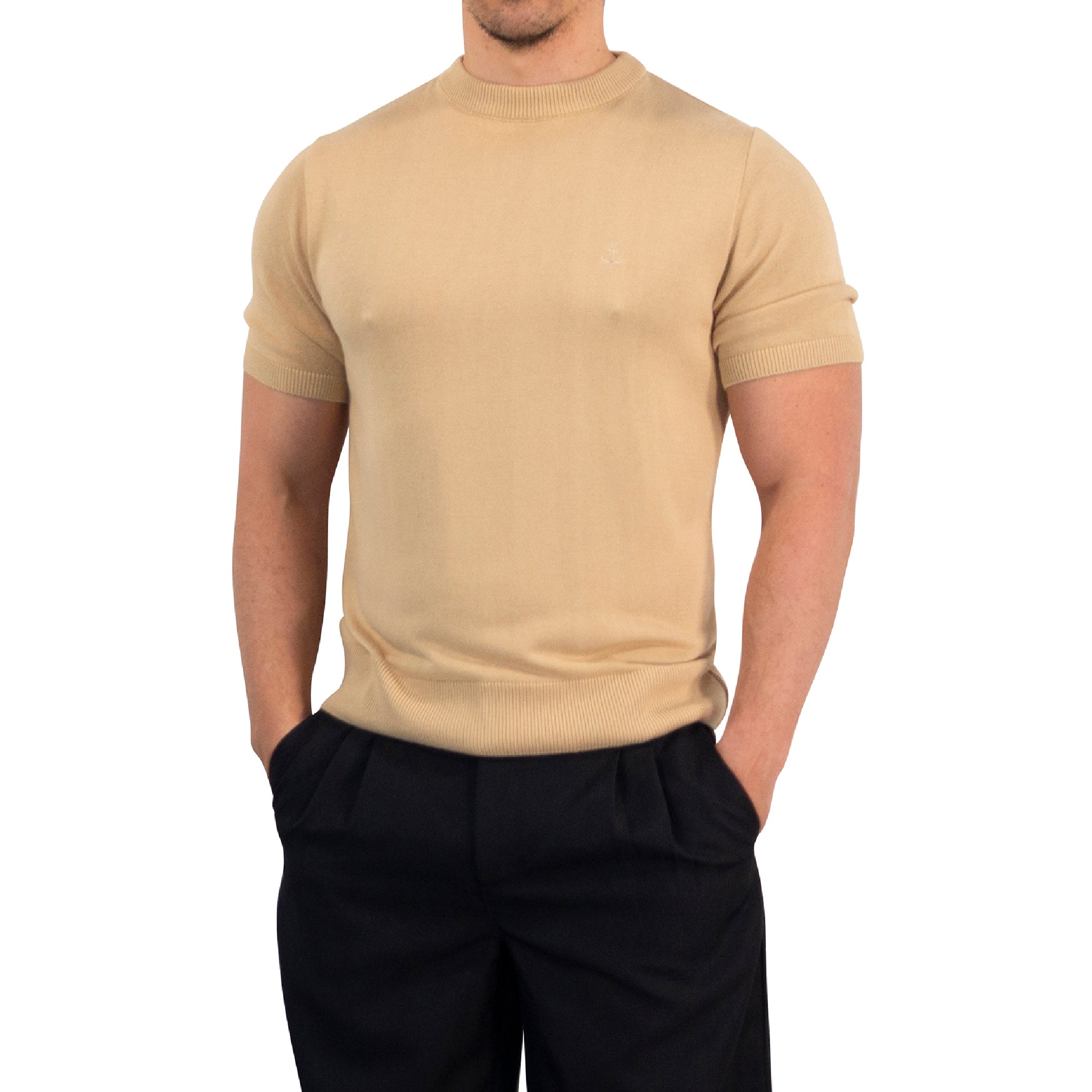 Zipped Short Sleeve Polo Full Black