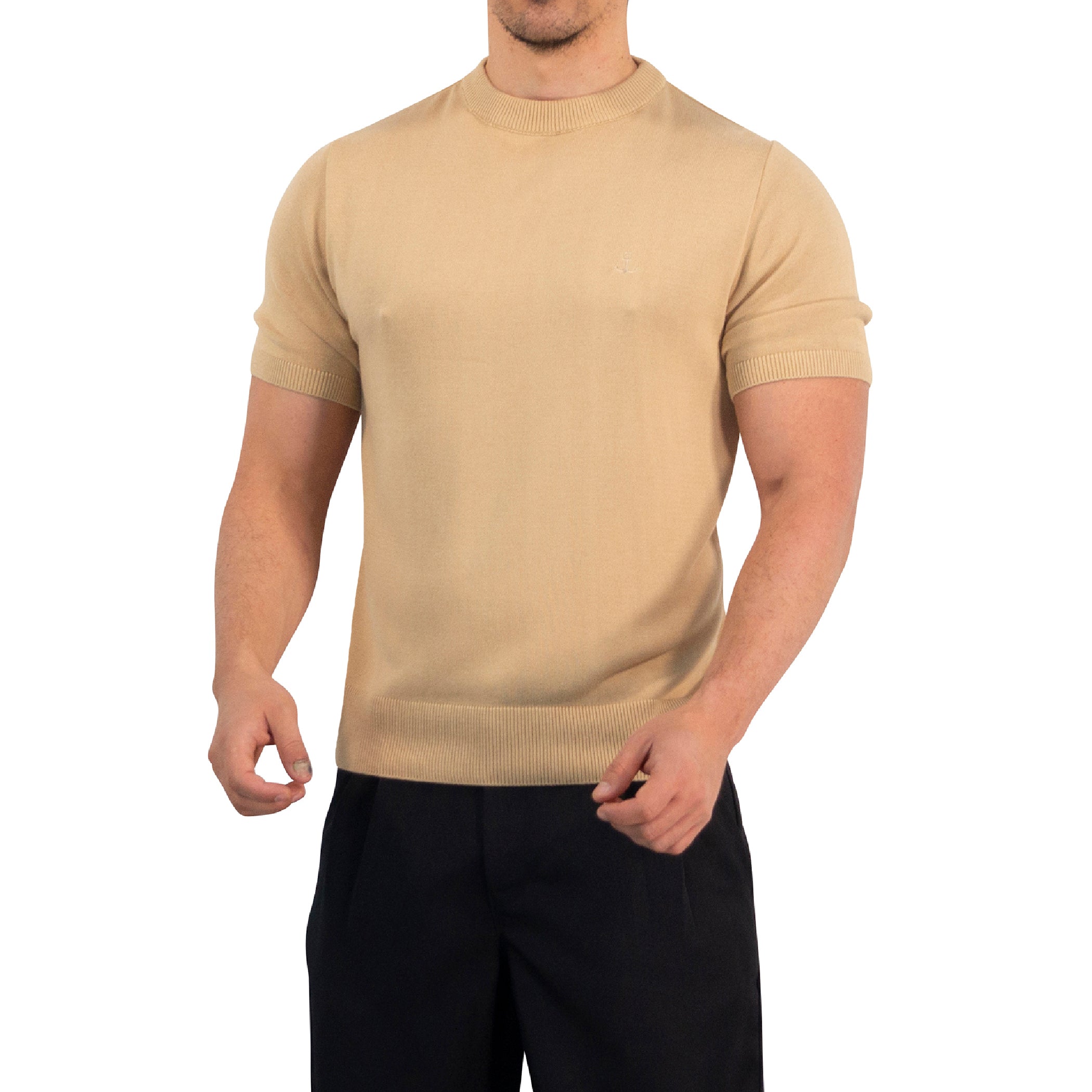 Zipped Short Sleeve Polo Full Black
