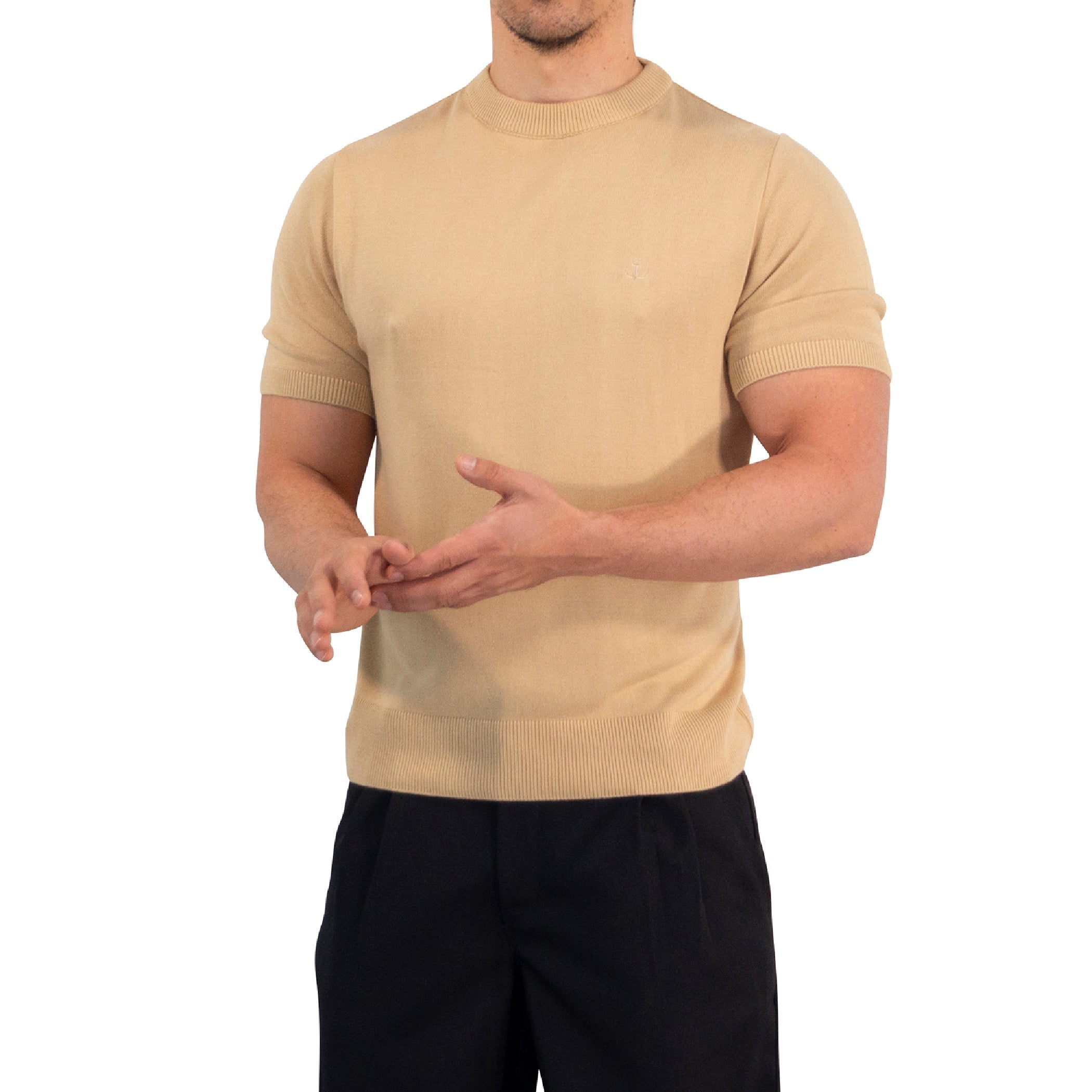 Zipped Short Sleeve Polo Full Black