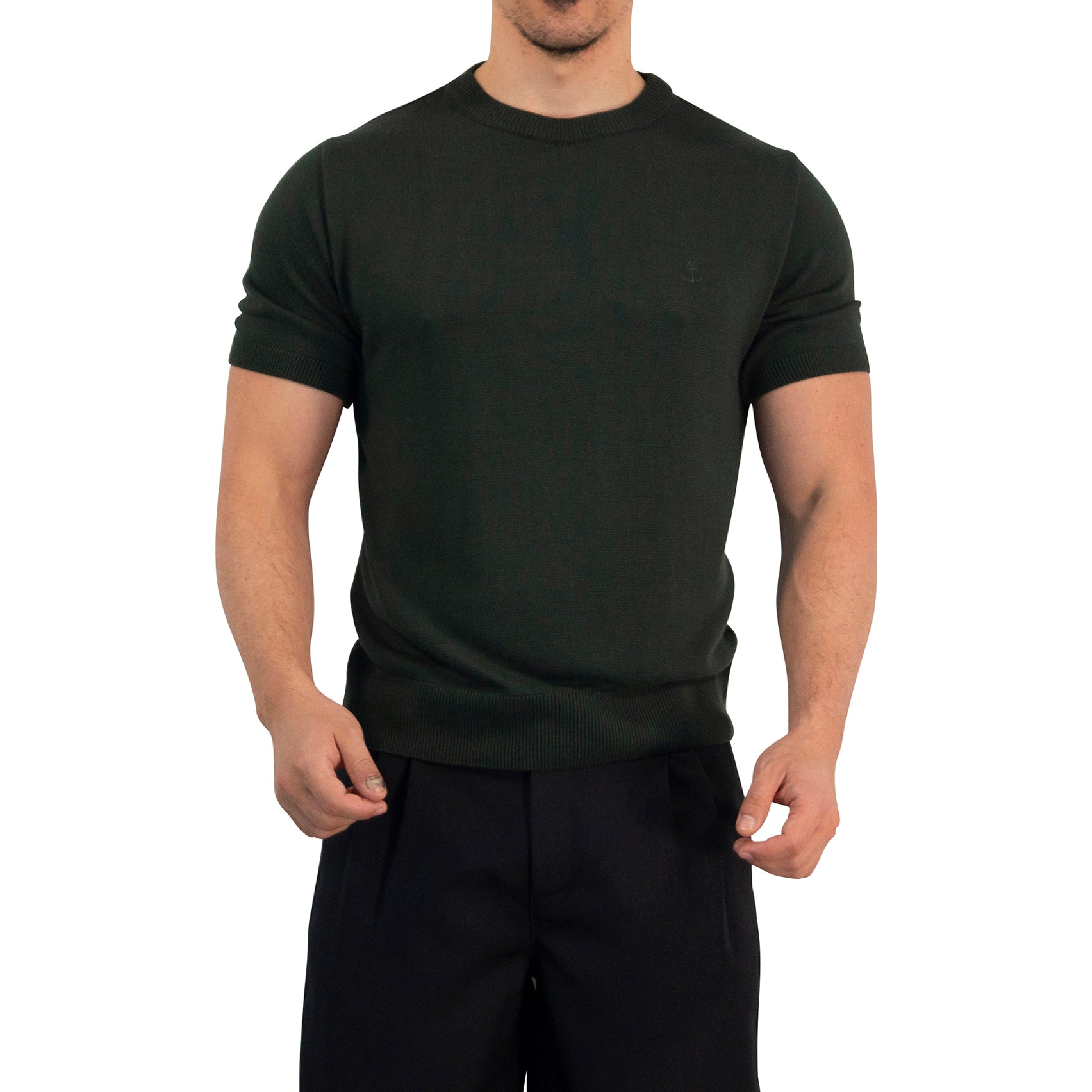 Zipped Short Sleeve Polo Full Black
