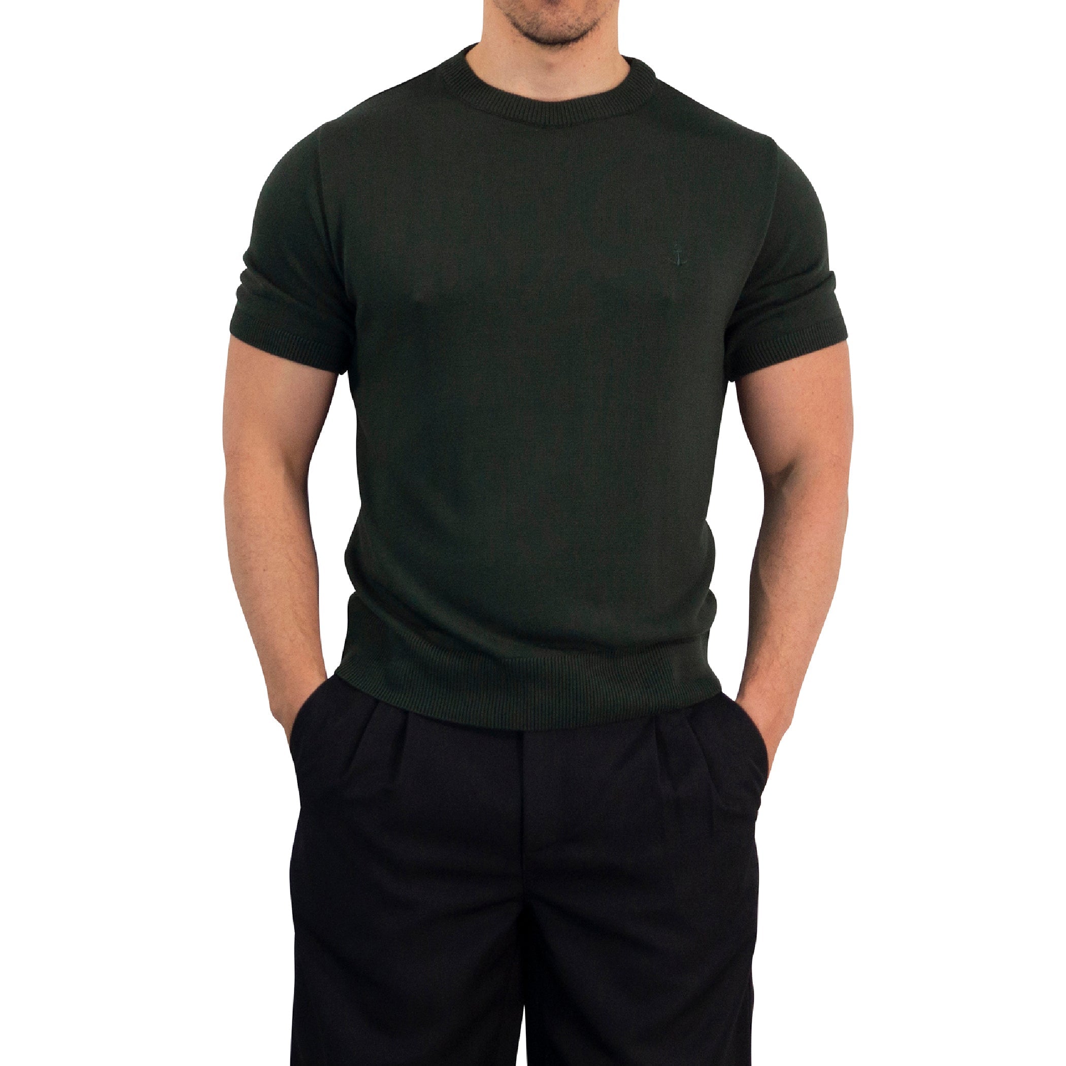 Zipped Short Sleeve Polo Full Black
