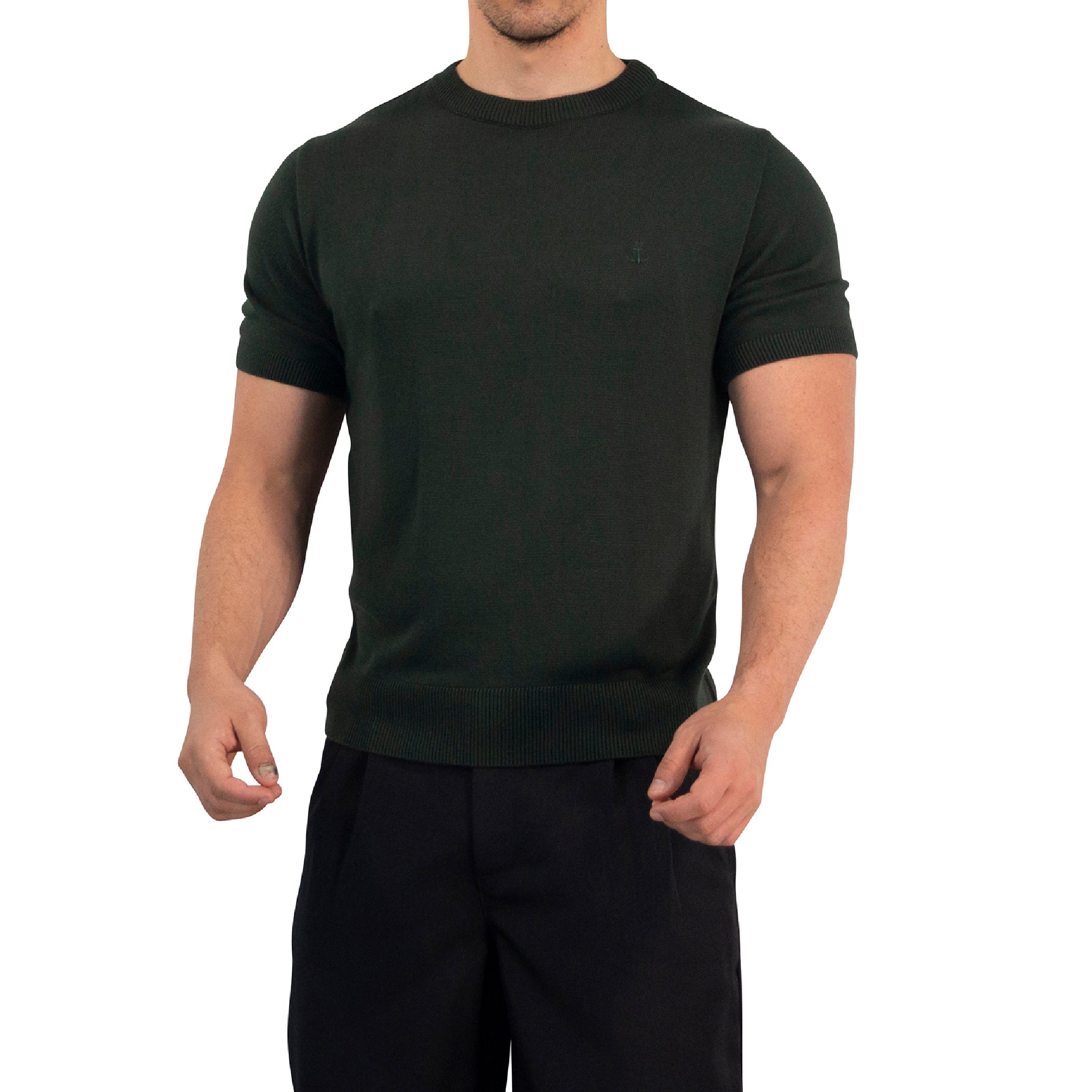Zipped Short Sleeve Polo Full Black
