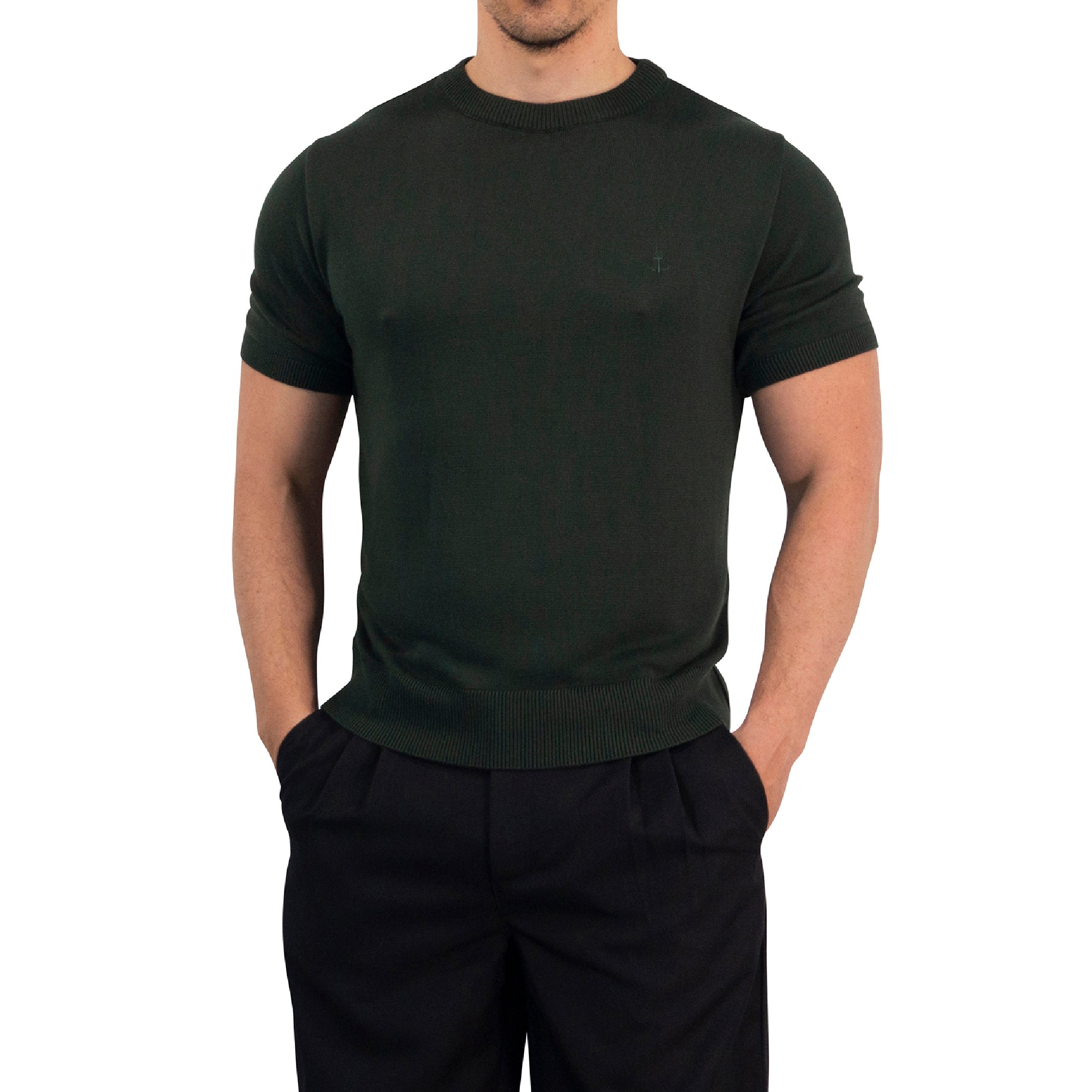 Zipped Short Sleeve Polo Full Black