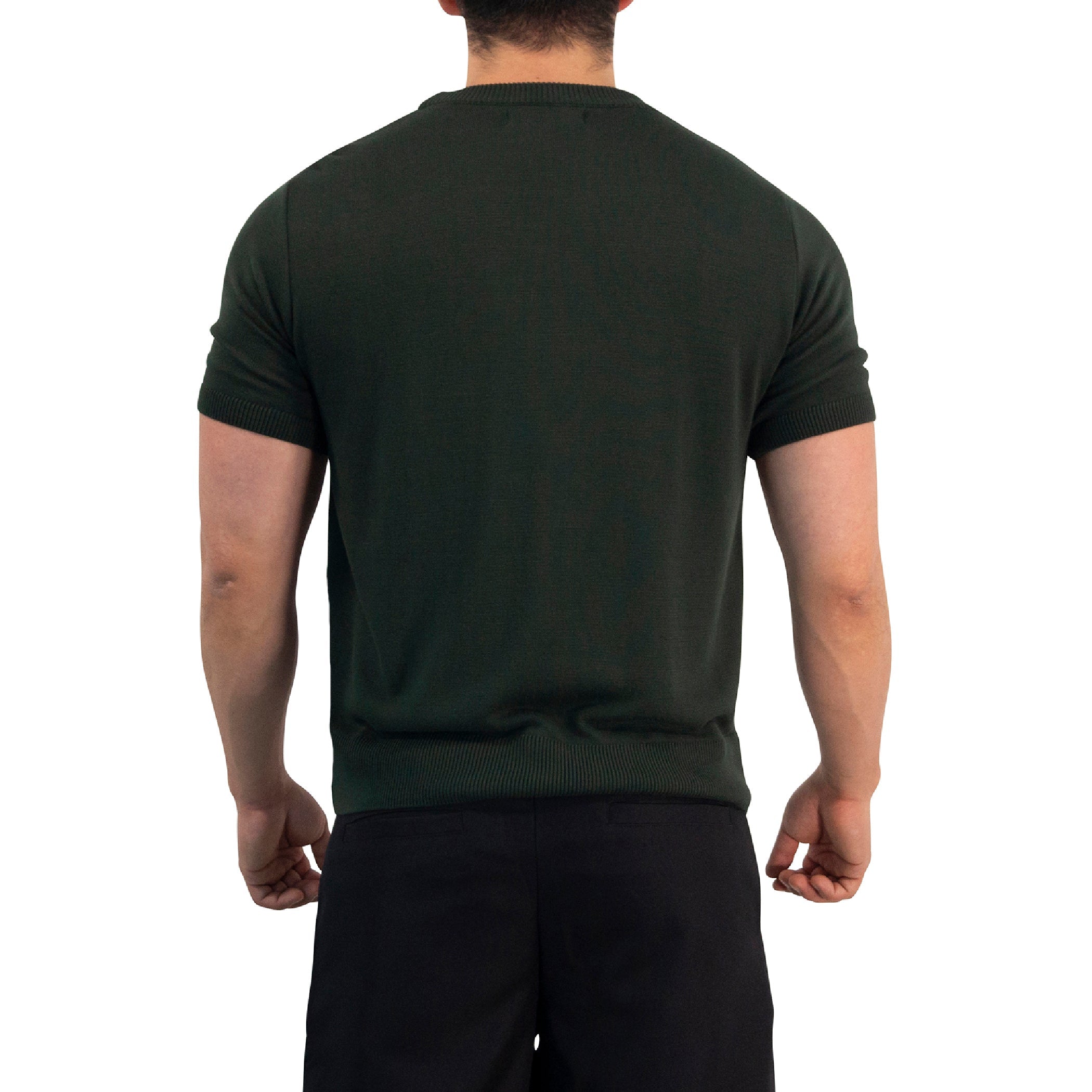 Zipped Short Sleeve Polo Full Black