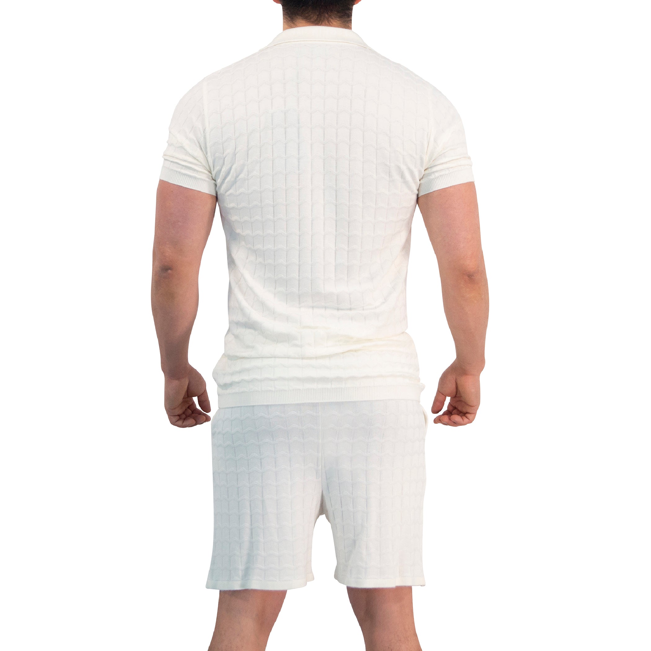 Zipped Short Sleeve Polo Full Black