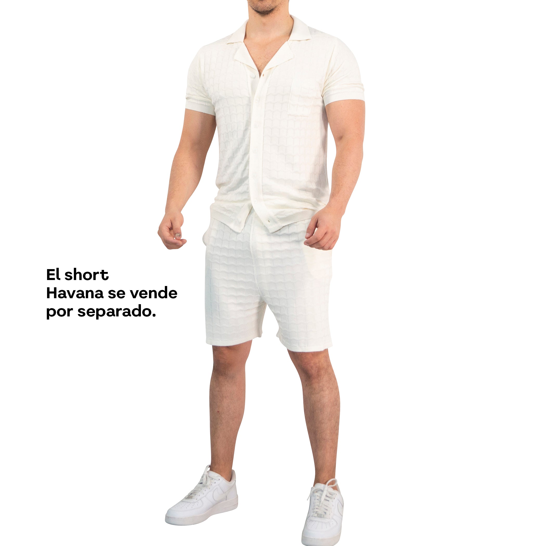 Havana Knitted Shirt Bambú Raw White