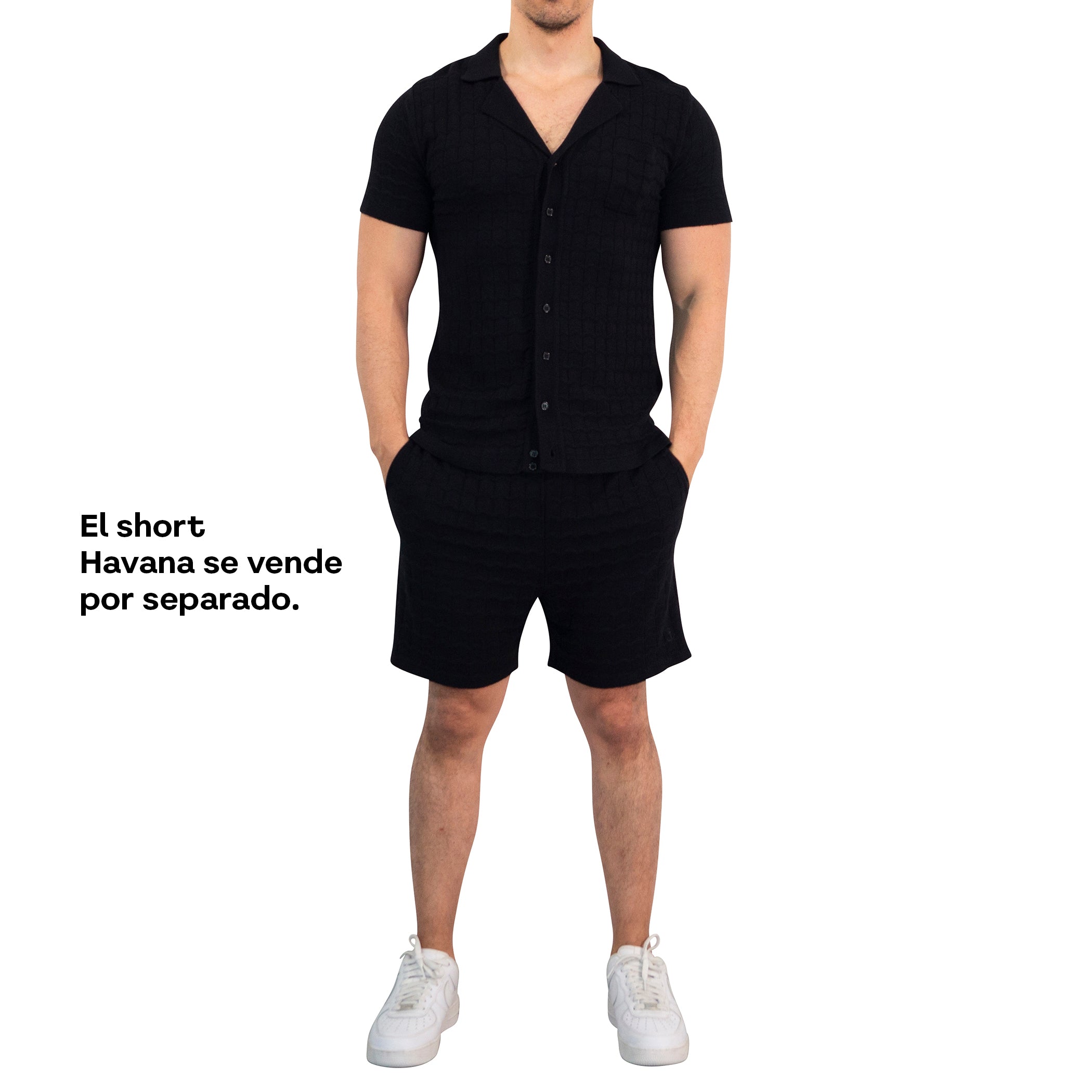 Havana Knitted Shirt Bambú Black