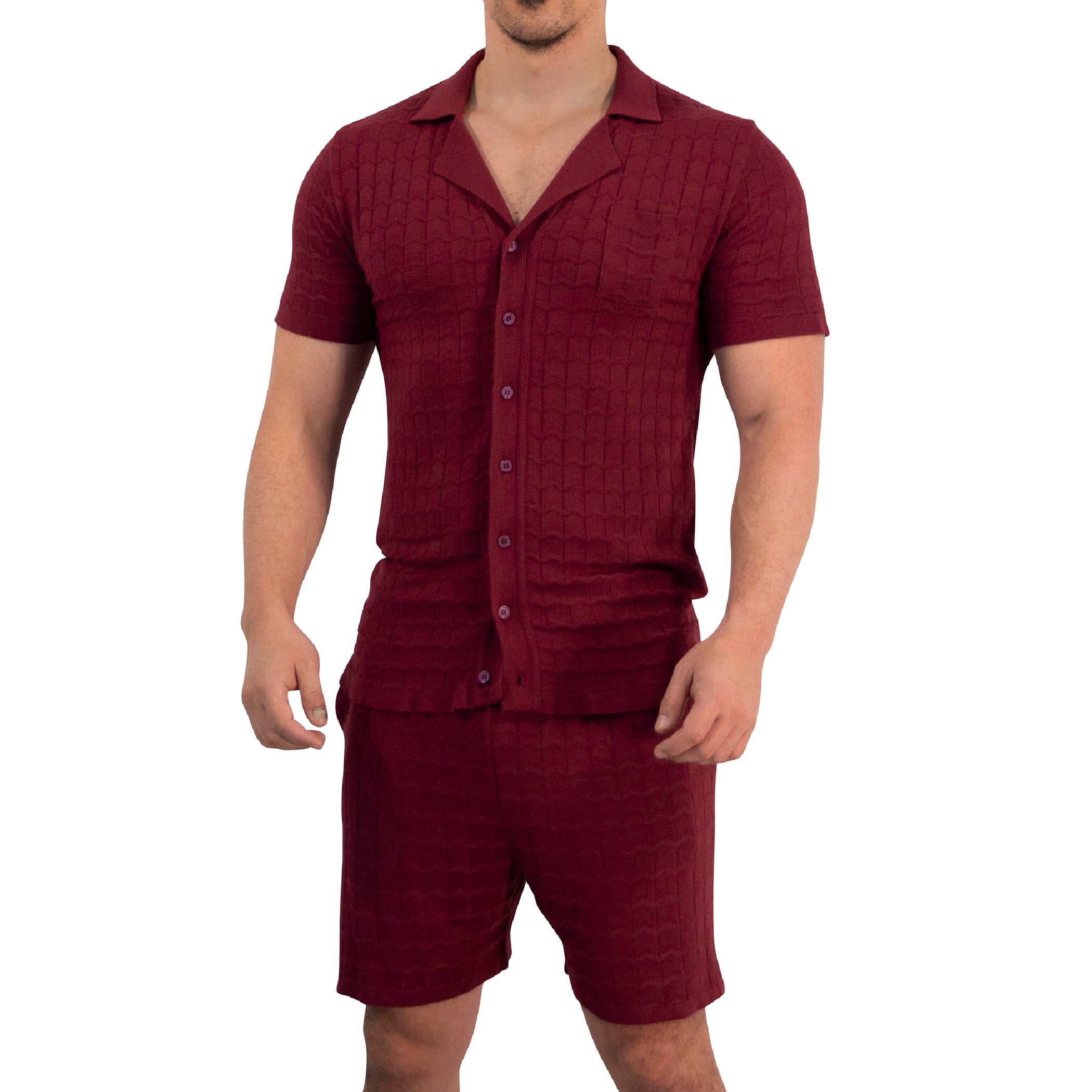 Havana Knitted Shirt Bambú Merlot