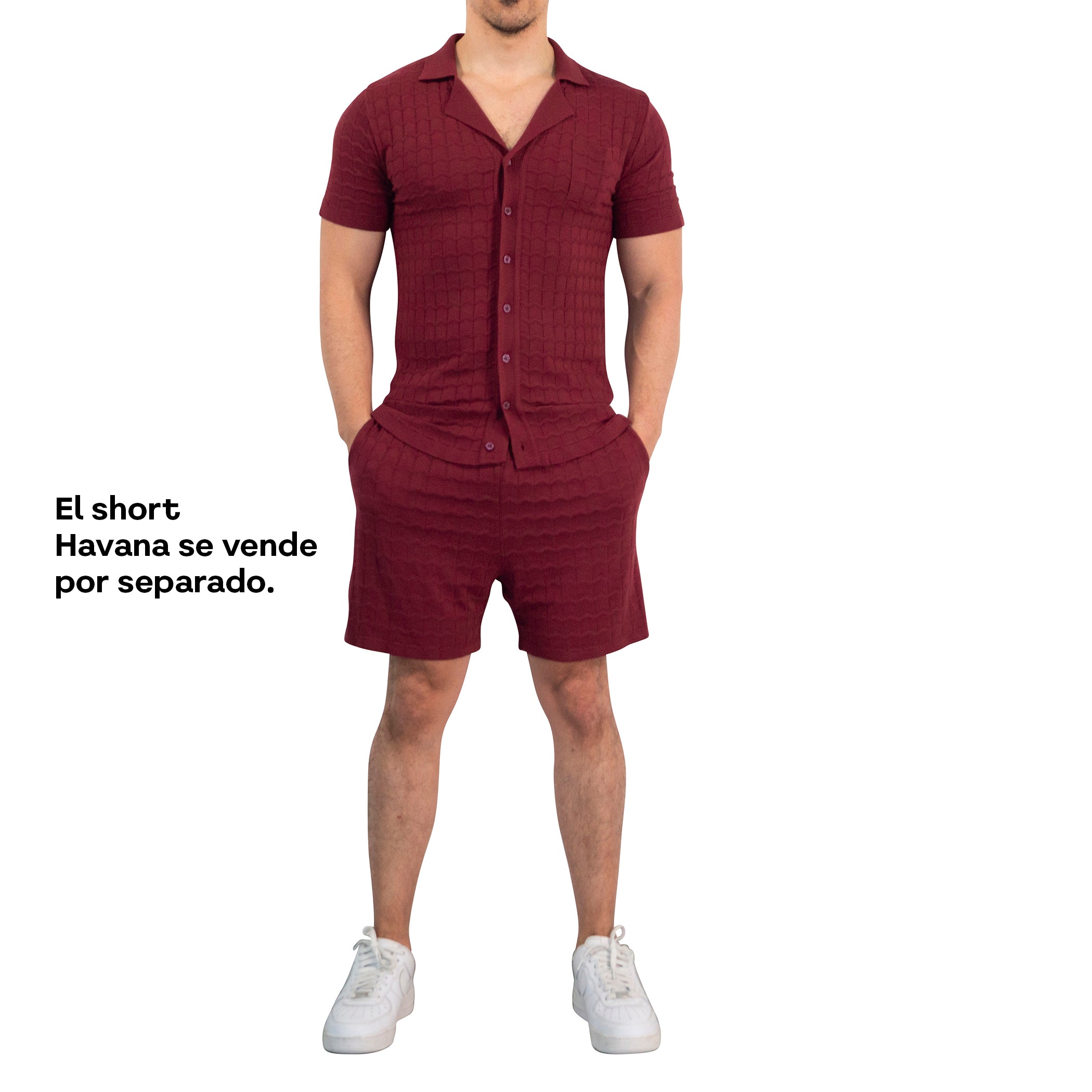 Havana Knitted Shirt Bambú Merlot
